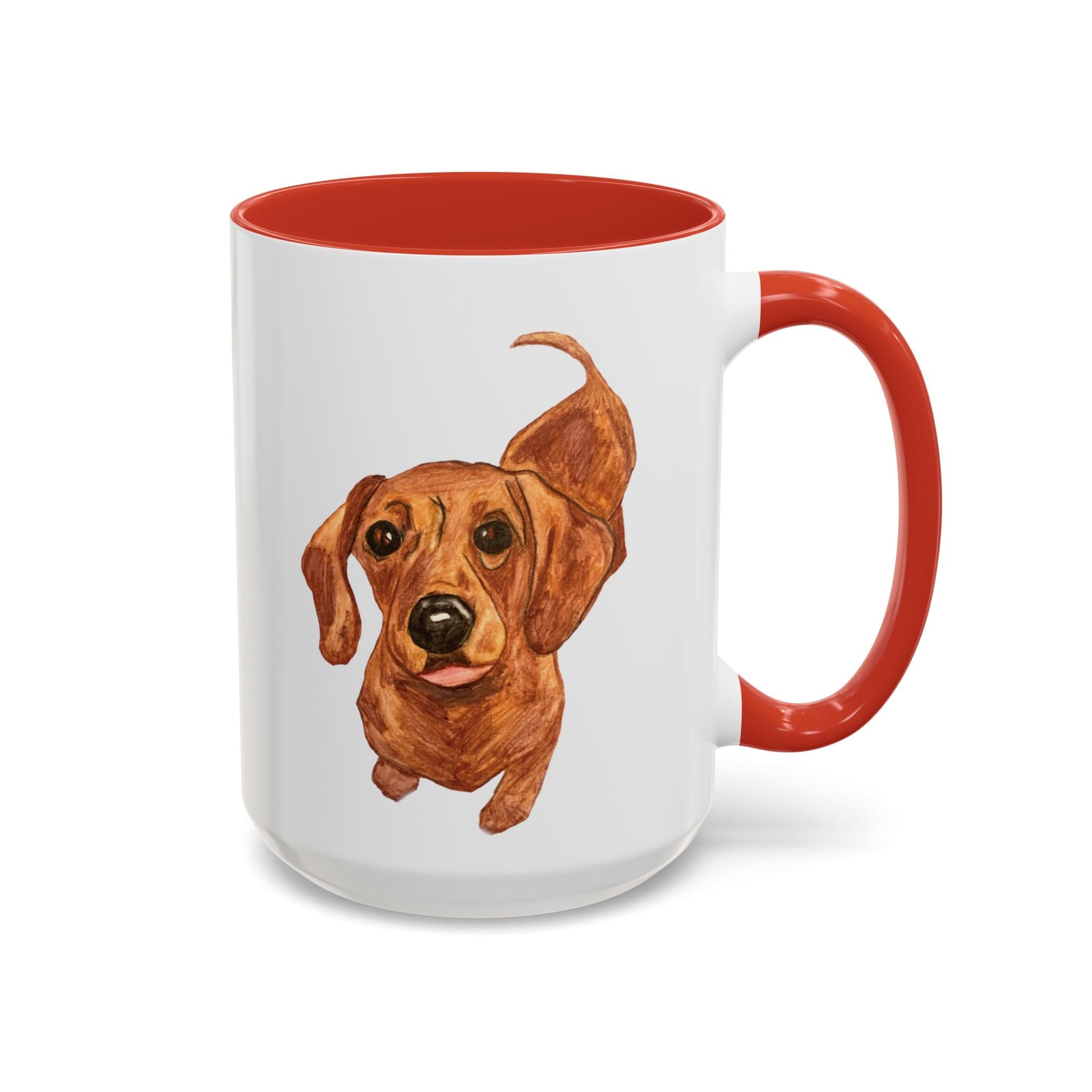 Dachshund Two Tone Coffee Mug (11oz & 15oz) - Blue Cava