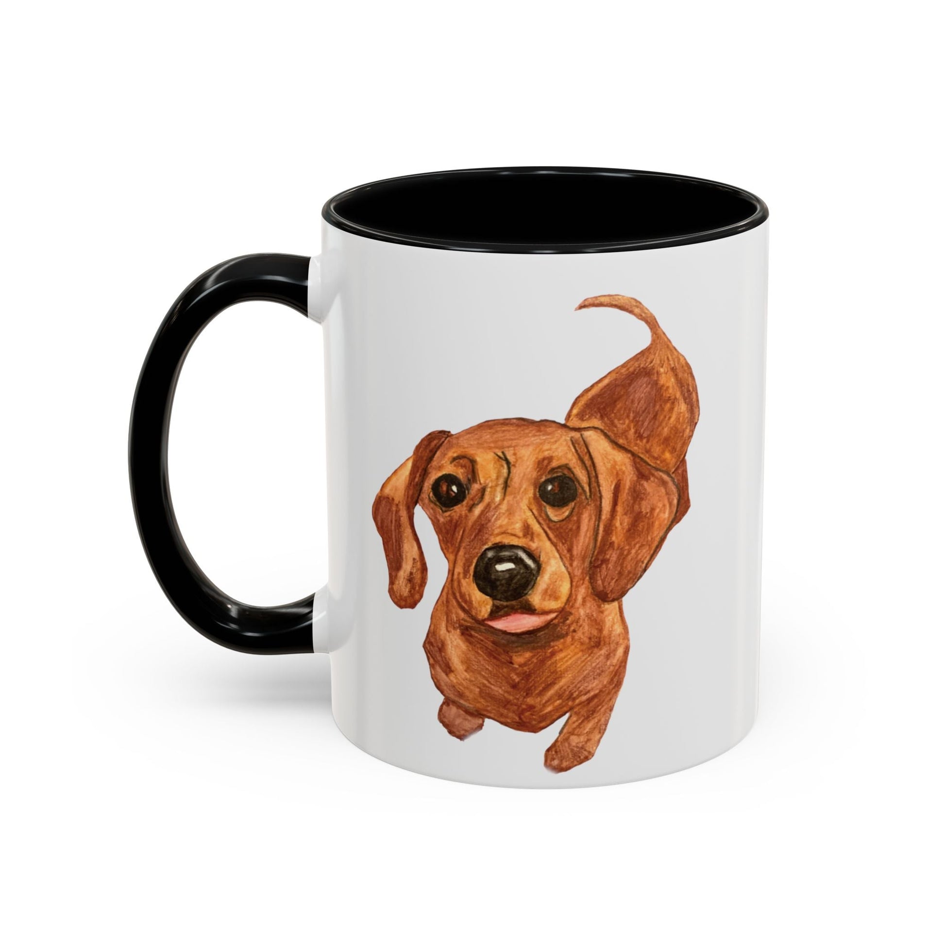 Dachshund Two Tone Coffee Mug (11oz & 15oz) - Blue Cava