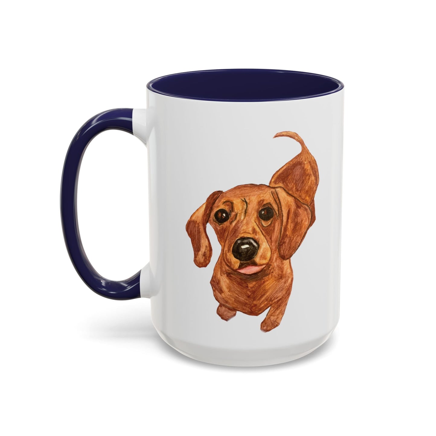 Dachshund Two Tone Coffee Mug (11oz & 15oz) - Blue Cava