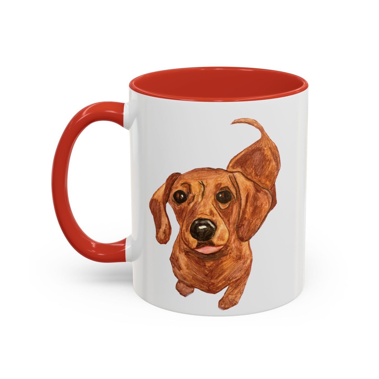 Dachshund Two Tone Coffee Mug (11oz & 15oz) - Blue Cava