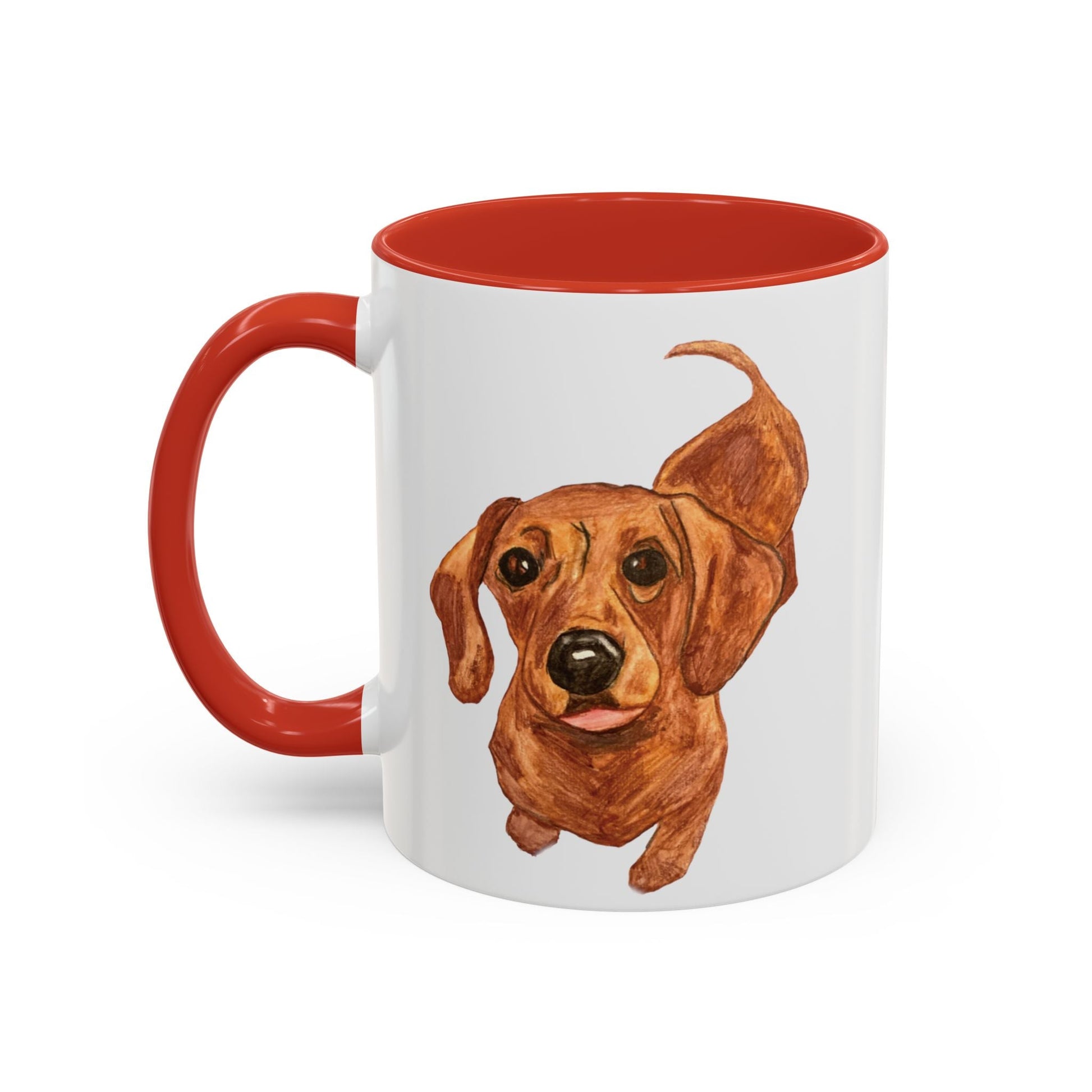 Dachshund Two Tone Coffee Mug (11oz & 15oz) - Blue Cava