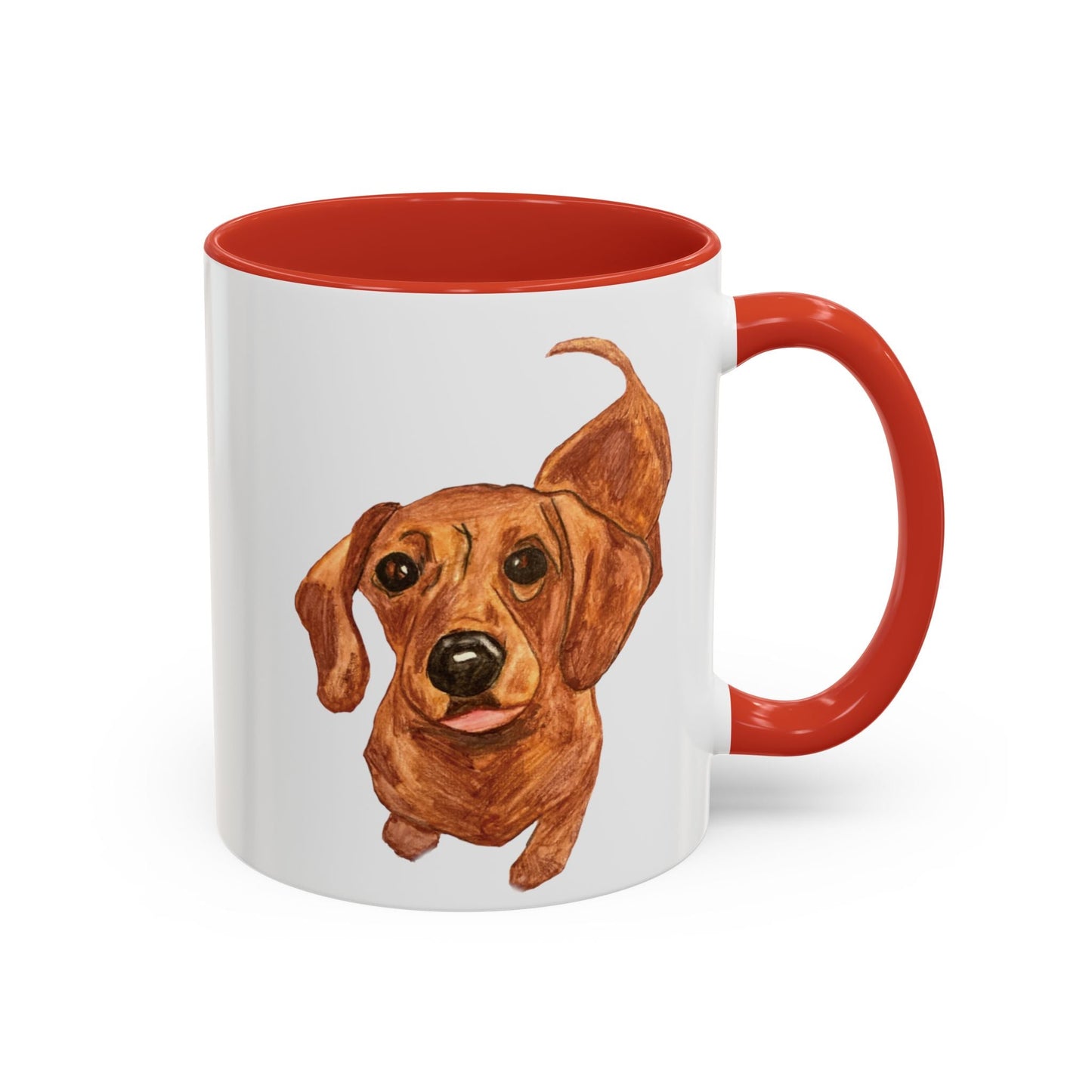 Dachshund Two Tone Coffee Mug (11oz & 15oz) - Blue Cava