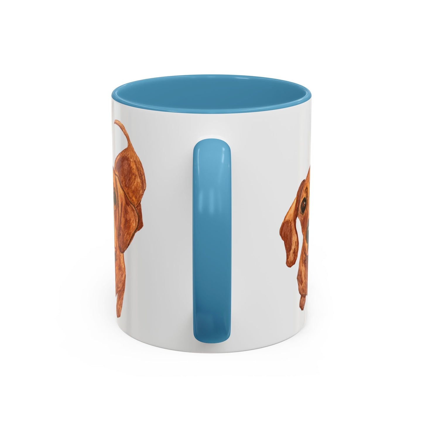 Dachshund Two Tone Coffee Mug (11oz & 15oz) - Blue Cava