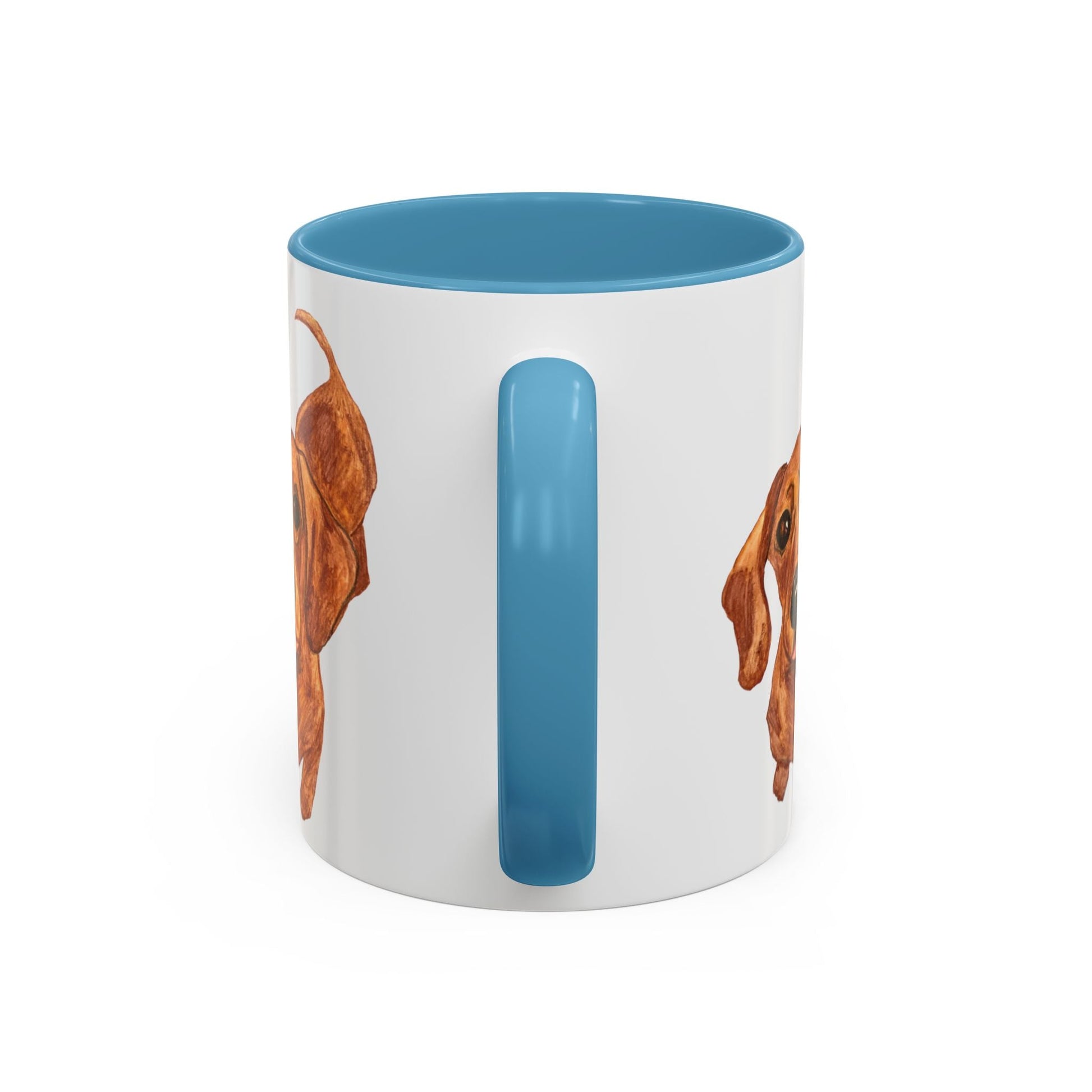 Dachshund Two Tone Coffee Mug (11oz & 15oz) - Blue Cava