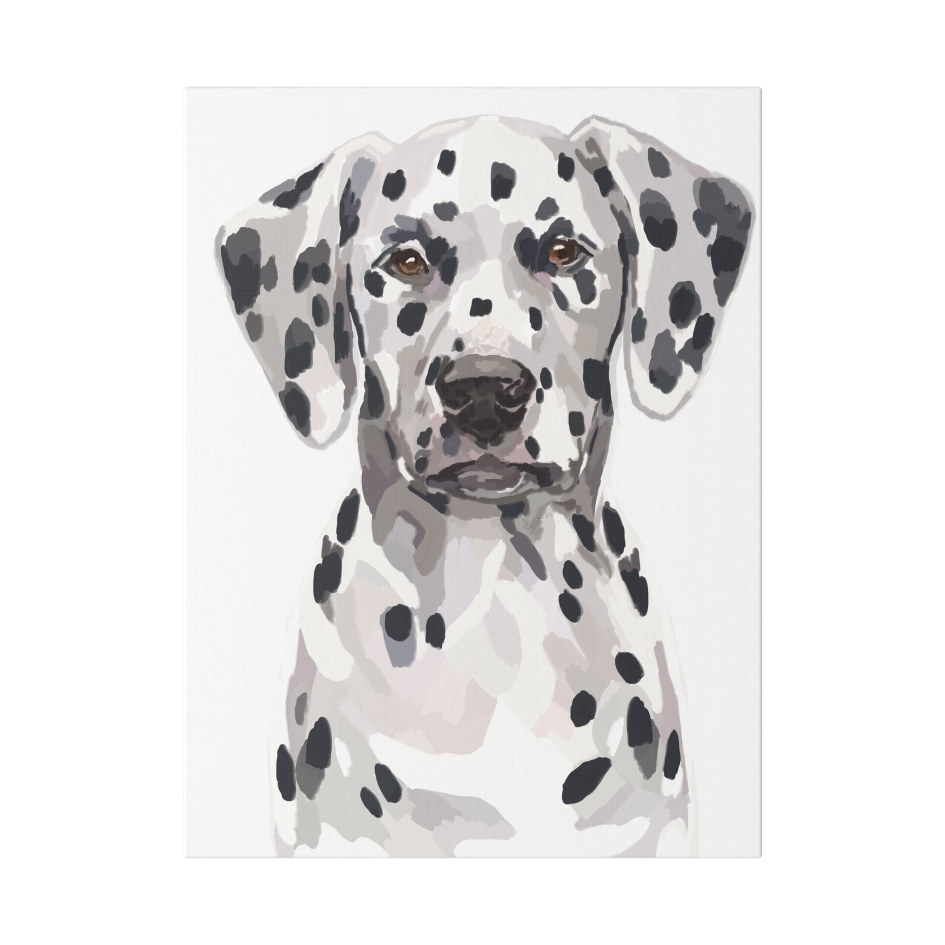 Dalmatian Canvas Art, Dog Wall Decor - Blue Cava