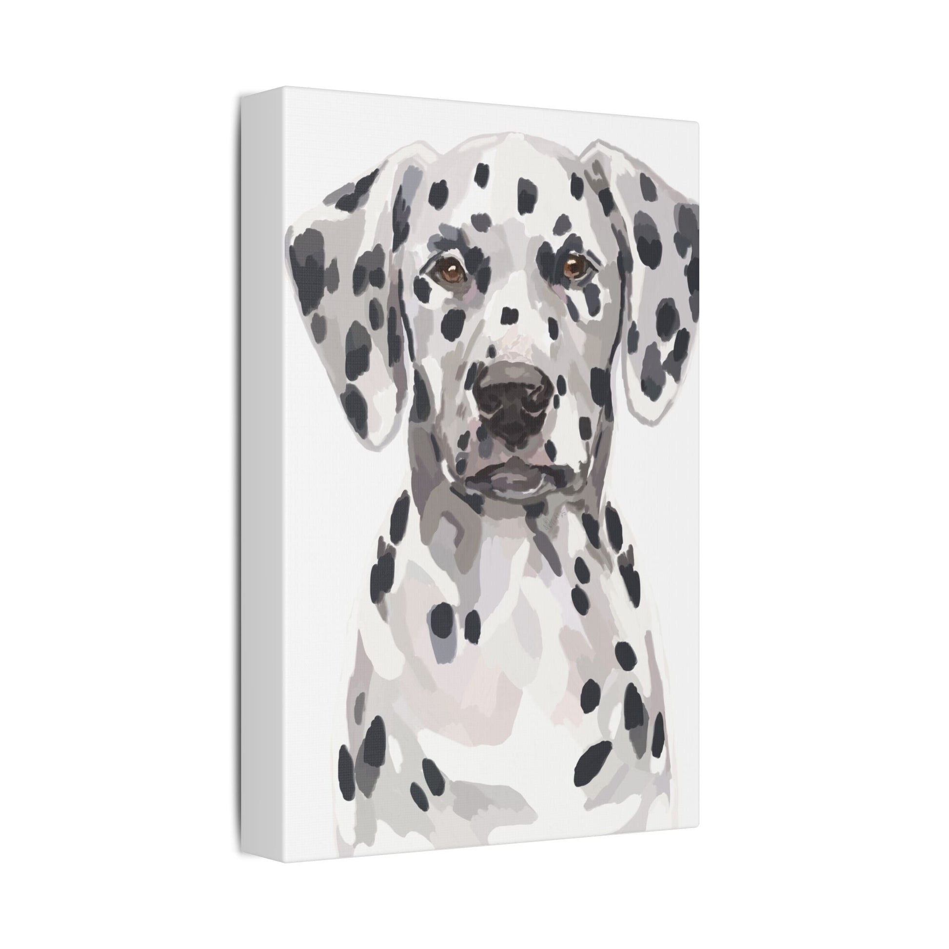 Dalmatian Canvas Art, Dog Wall Decor - Blue Cava