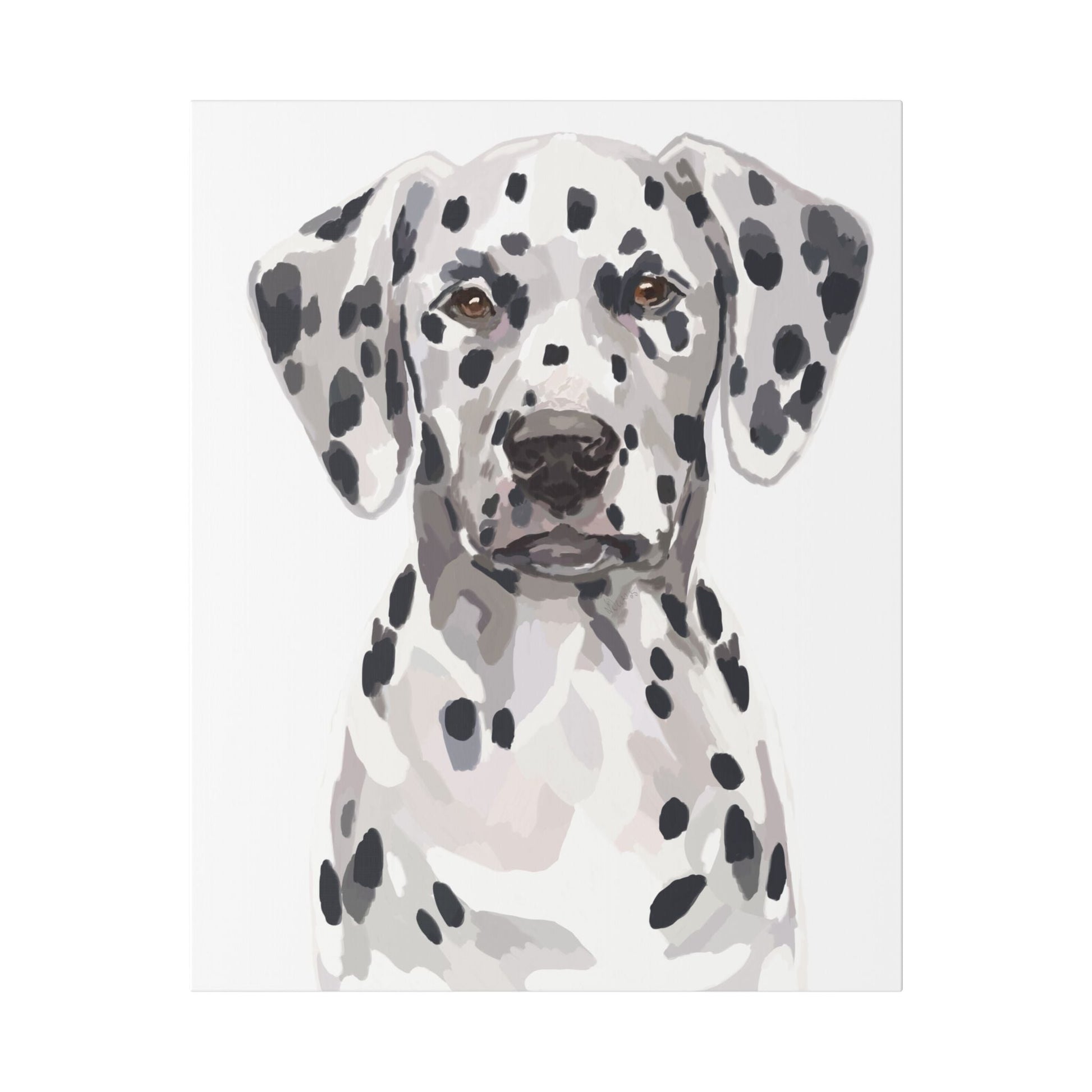 Dalmatian Canvas Art, Dog Wall Decor - Blue Cava