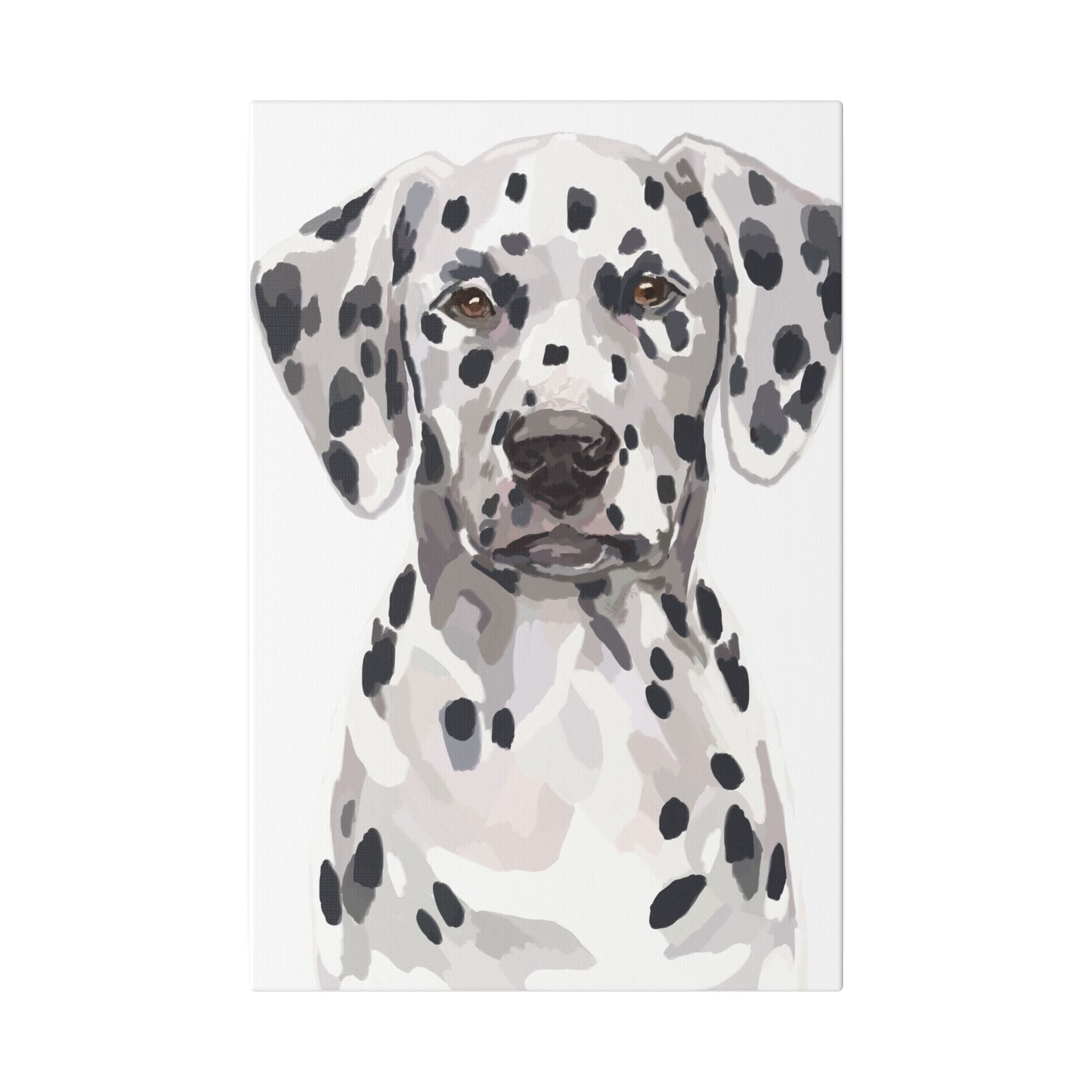Dalmatian Canvas Art, Dog Wall Decor - Blue Cava