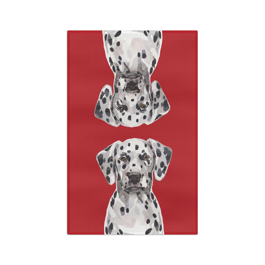 Dalmatian Dog Microfiber Waffle Towel - Blue Cava