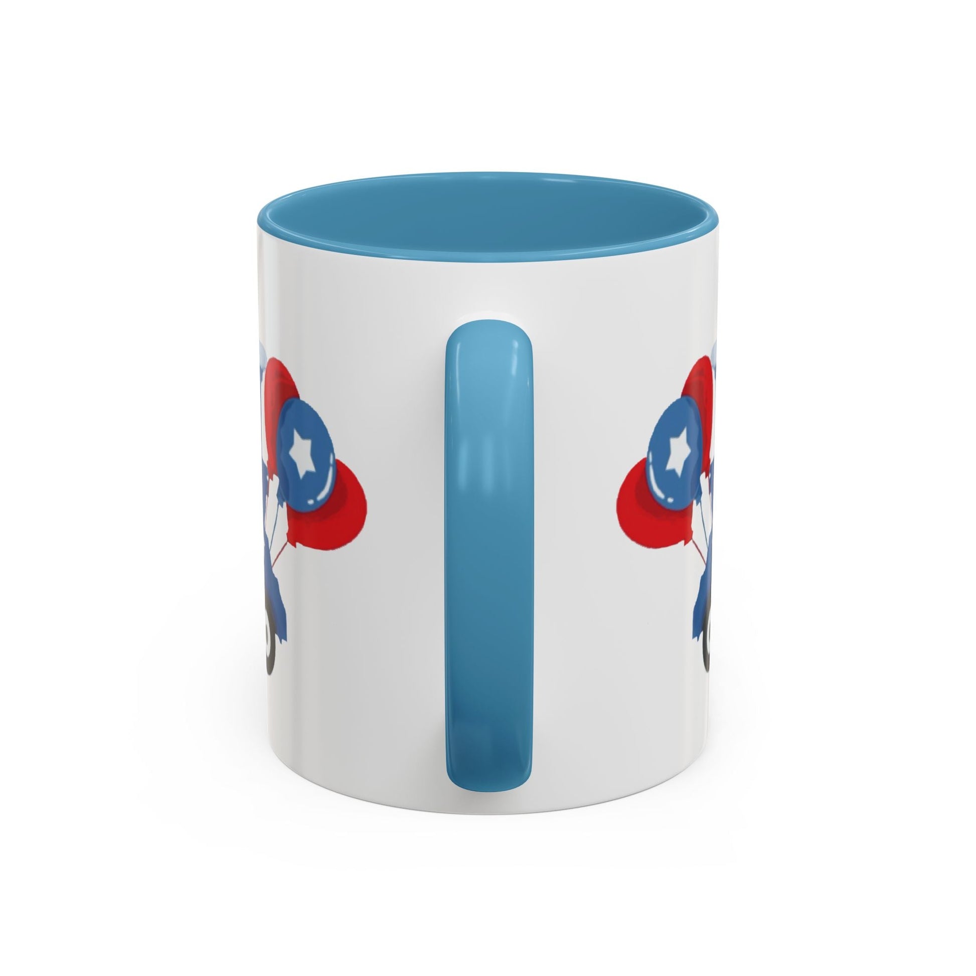Egret Golf Cart Two Tone Coffee Mug (11oz & 15oz) - Blue Cava