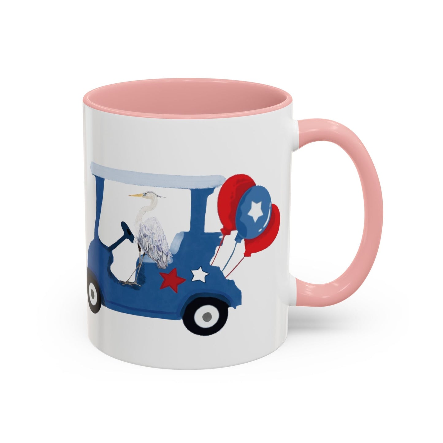 Egret Golf Cart Two Tone Coffee Mug (11oz & 15oz) - Blue Cava