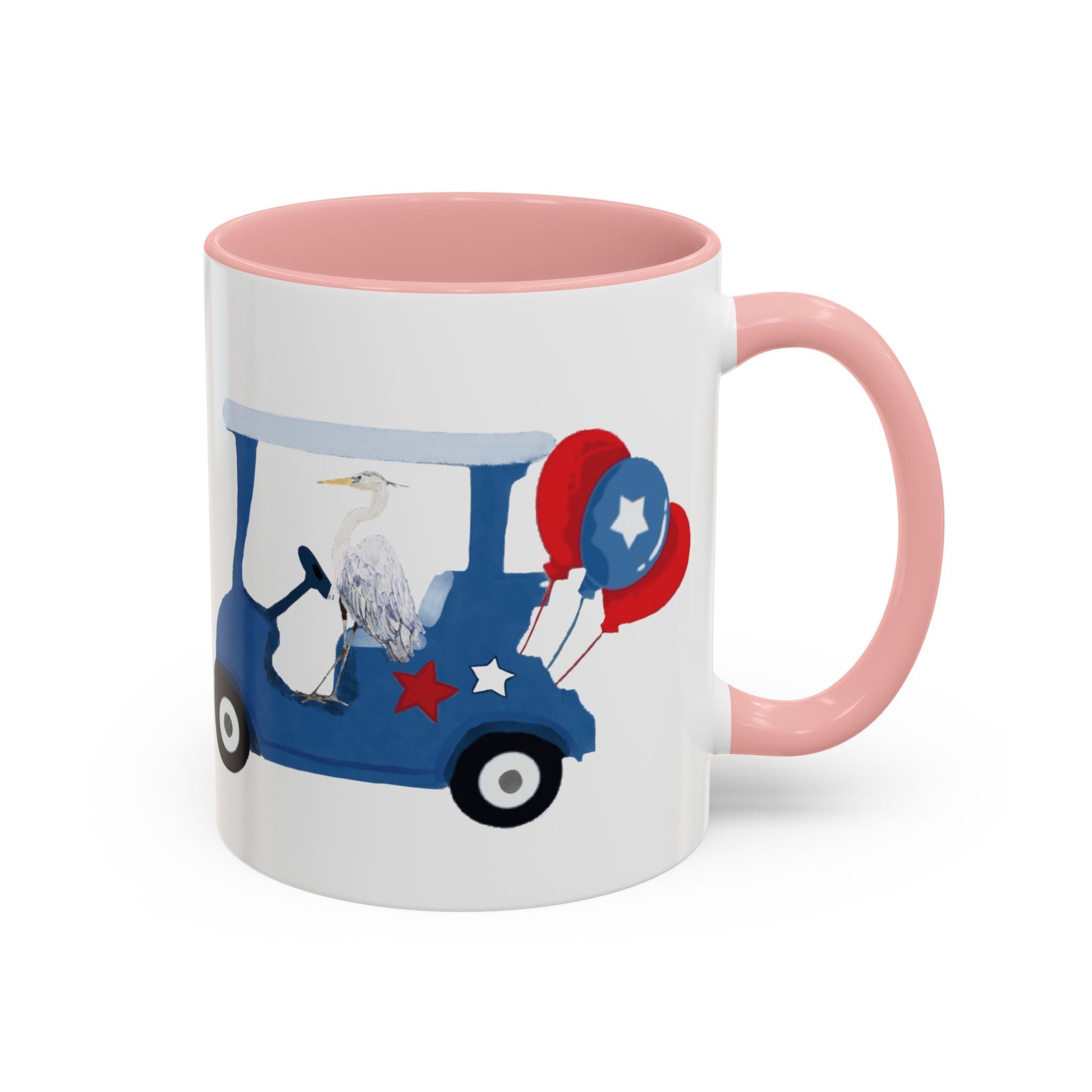 Egret Golf Cart Two Tone Coffee Mug (11oz & 15oz) - Blue Cava