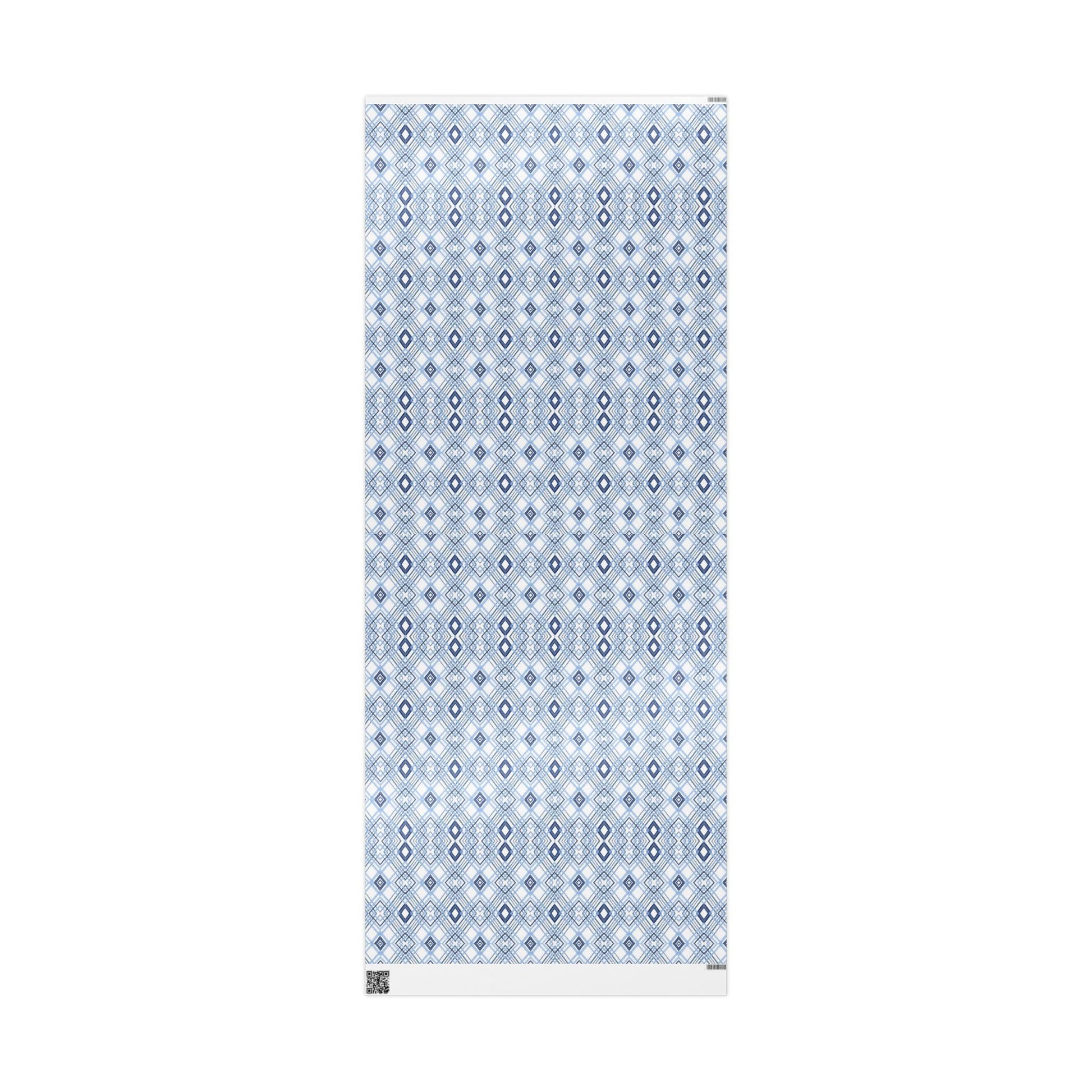 Elegant Geometric Blue Diamond Wrapping Paper - Blue Cava