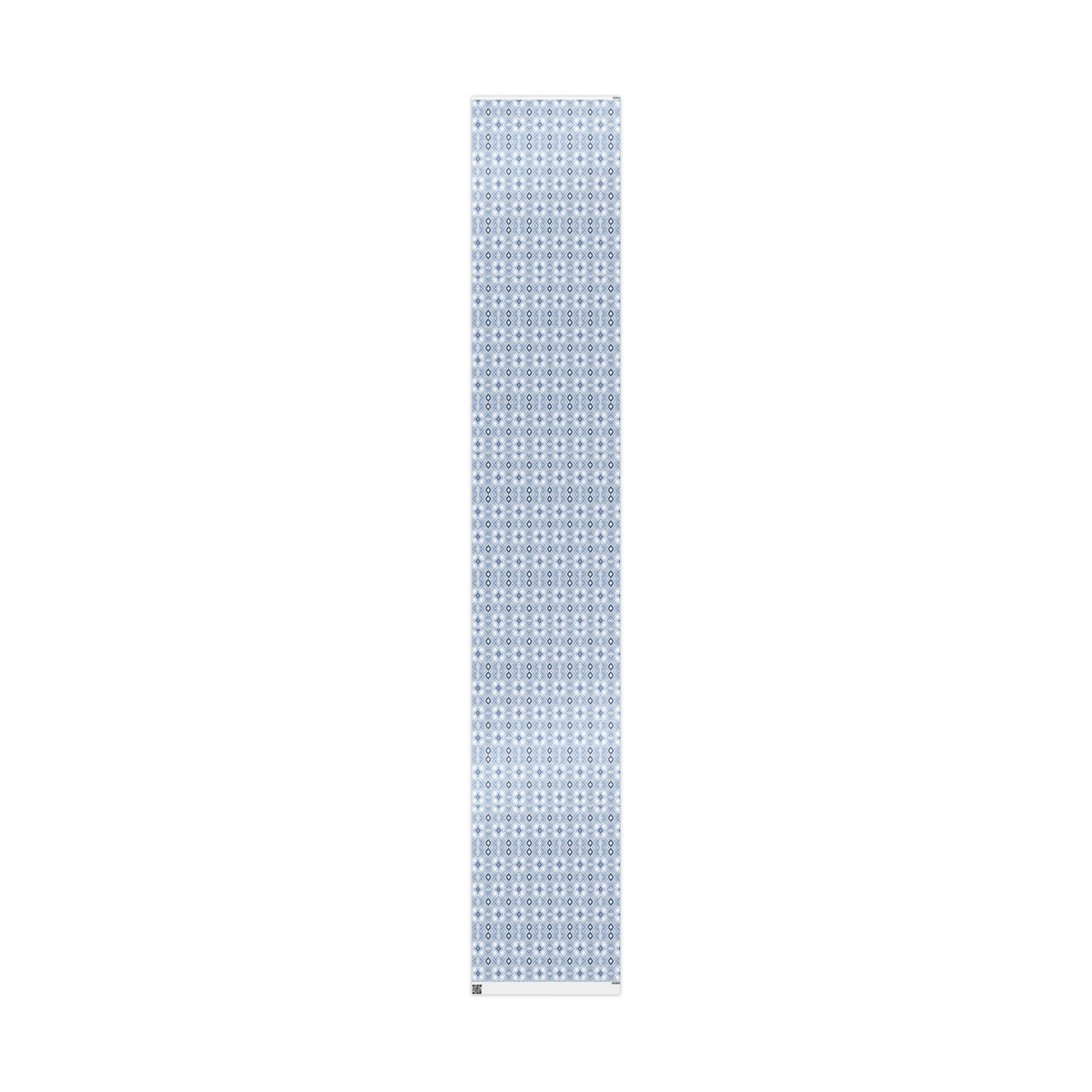 Elegant Geometric Blue Diamond Wrapping Paper - Blue Cava