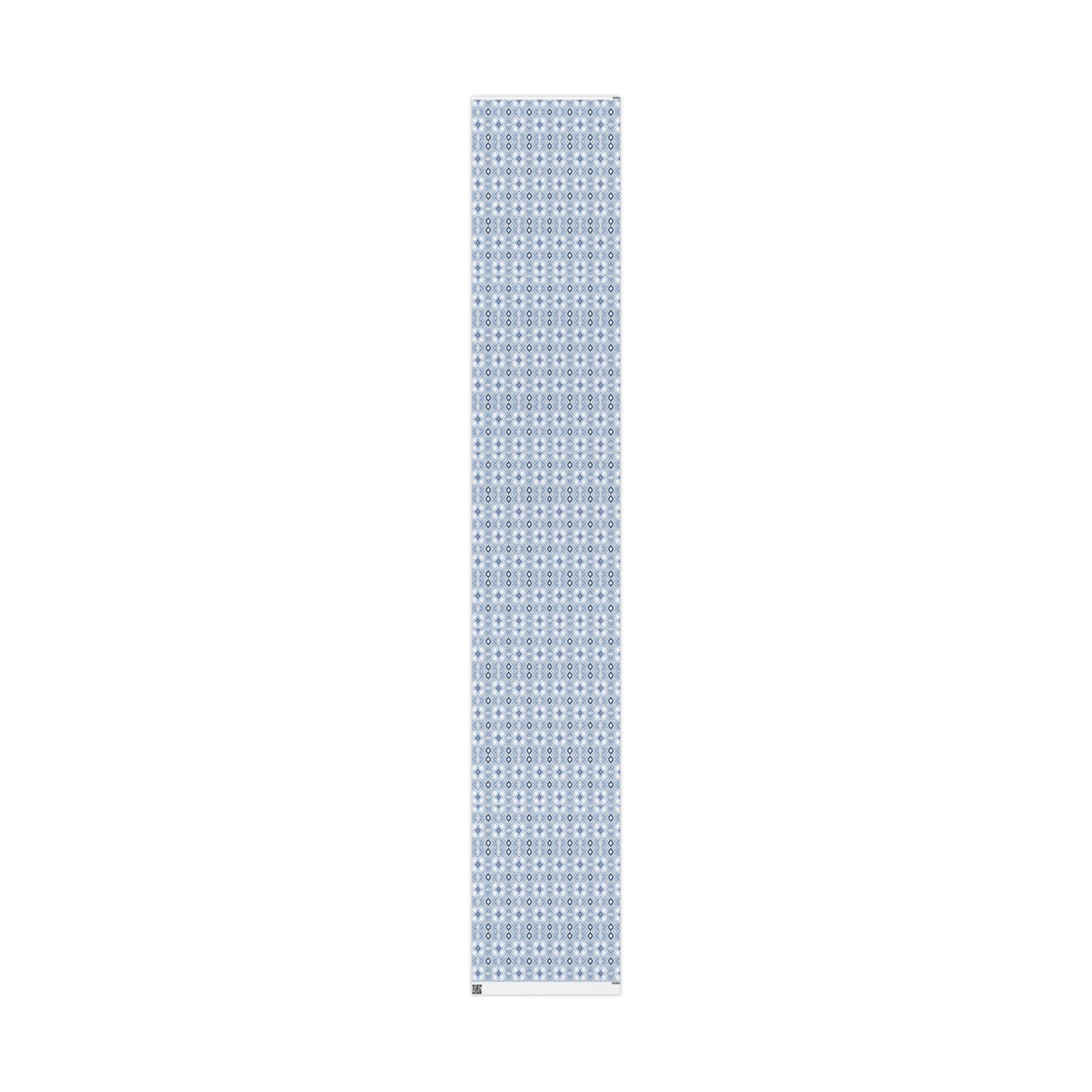 Elegant Geometric Blue Diamond Wrapping Paper - Blue Cava