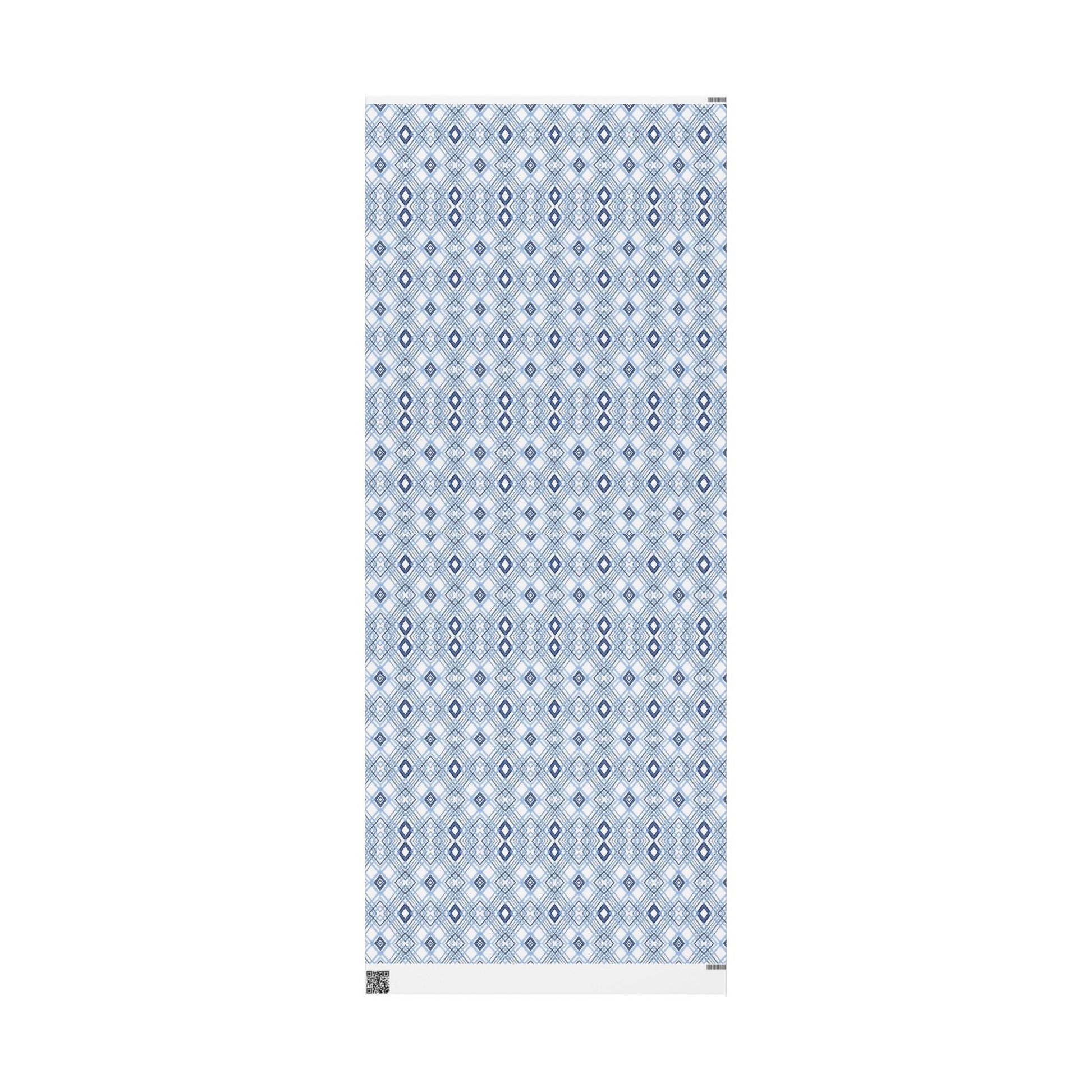 Elegant Geometric Blue Diamond Wrapping Paper - Blue Cava