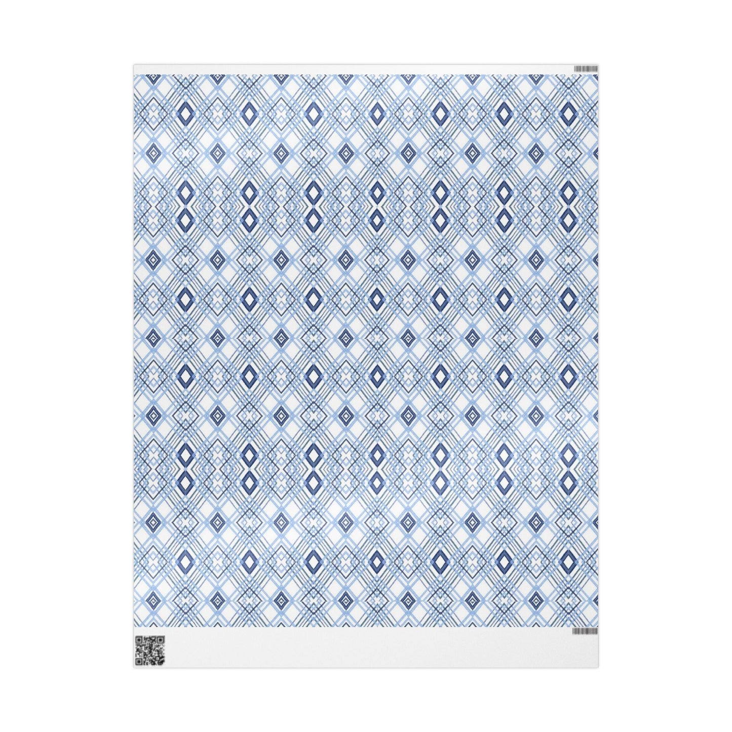Elegant Geometric Blue Diamond Wrapping Paper - Blue Cava