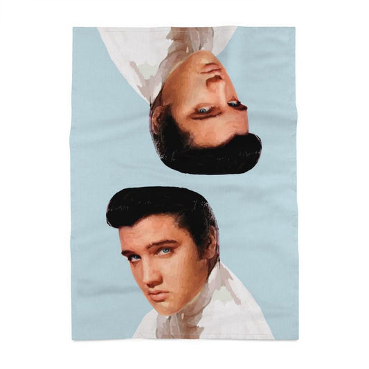 Elvis Presley Linen Tea Towel - Blue Cava