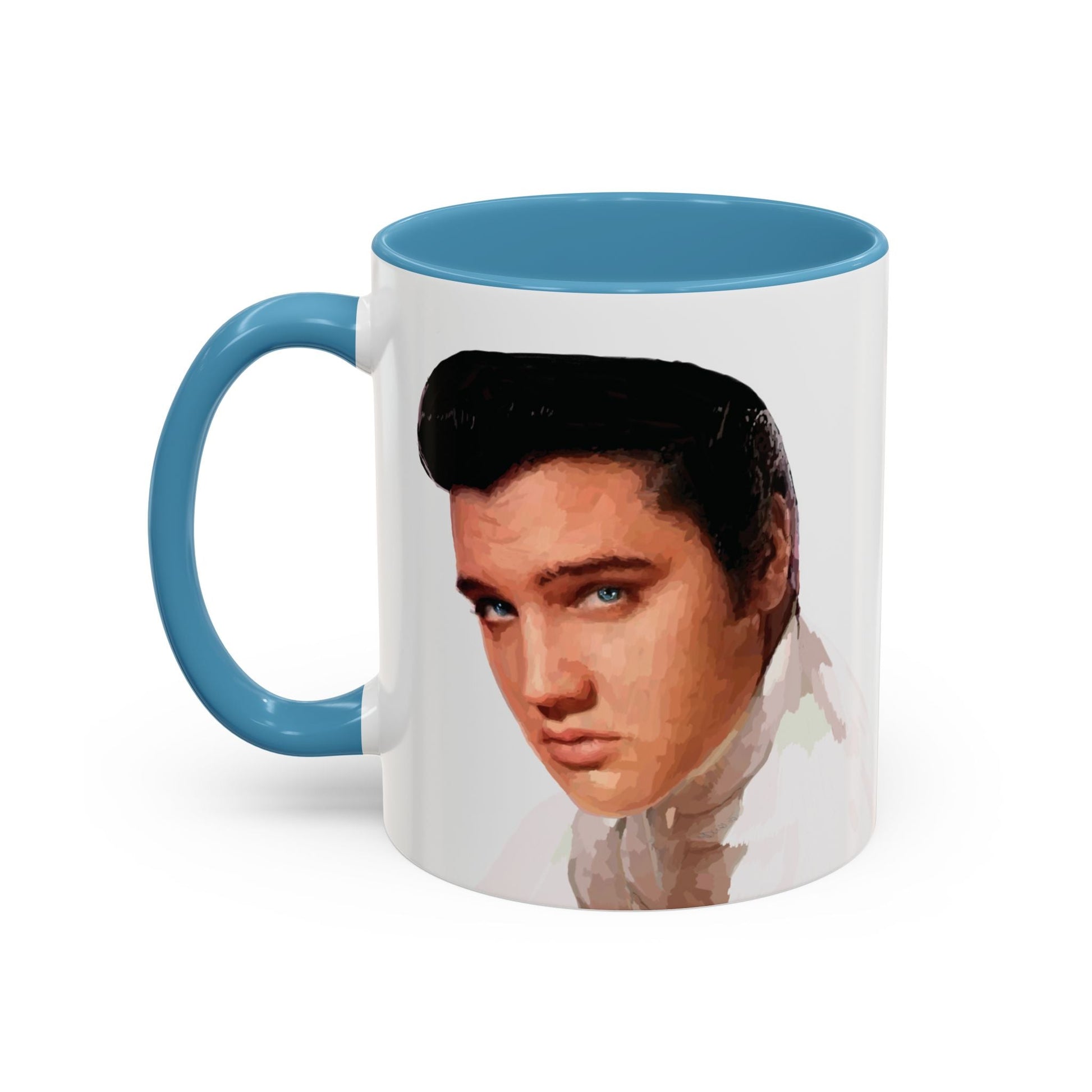 Elvis Two Tone Ceramic Mug - 11 oz & 15 oz - Blue Cava