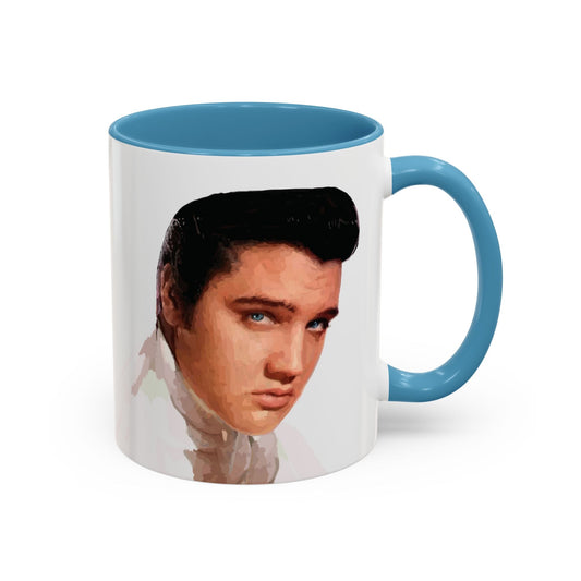 Elvis Two Tone Ceramic Mug - 11 oz & 15 oz - Blue Cava
