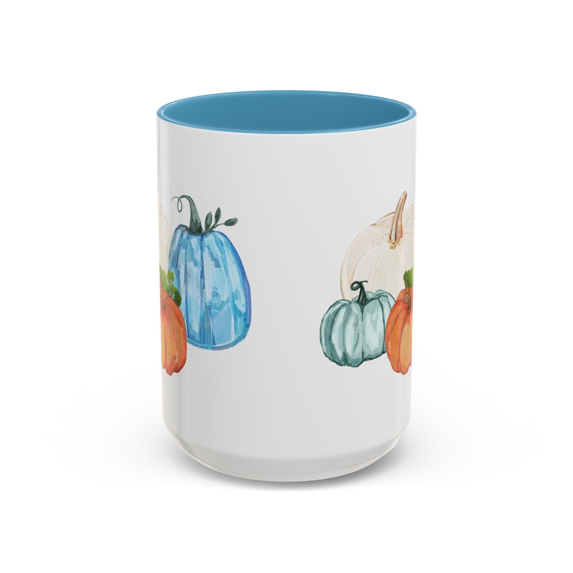 Fall - Pumpkin Two Tone Ceramic Mugs - Blue Cava