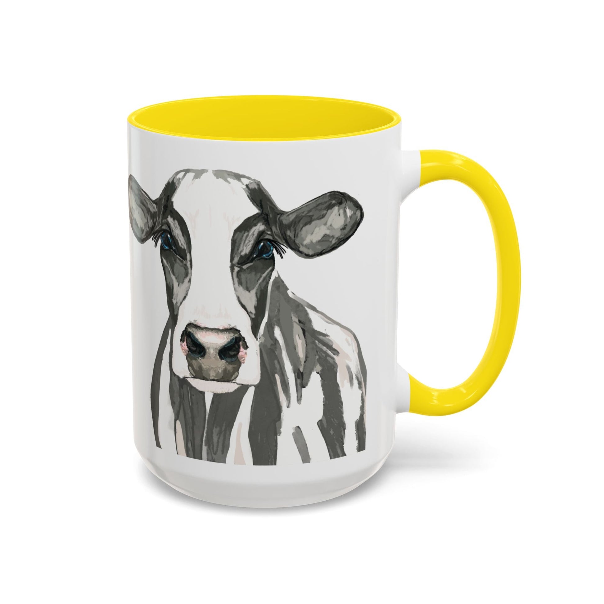 Farmhouse Cow Two Tone Ceramic Mug - 11oz & 15oz - Blue Cava