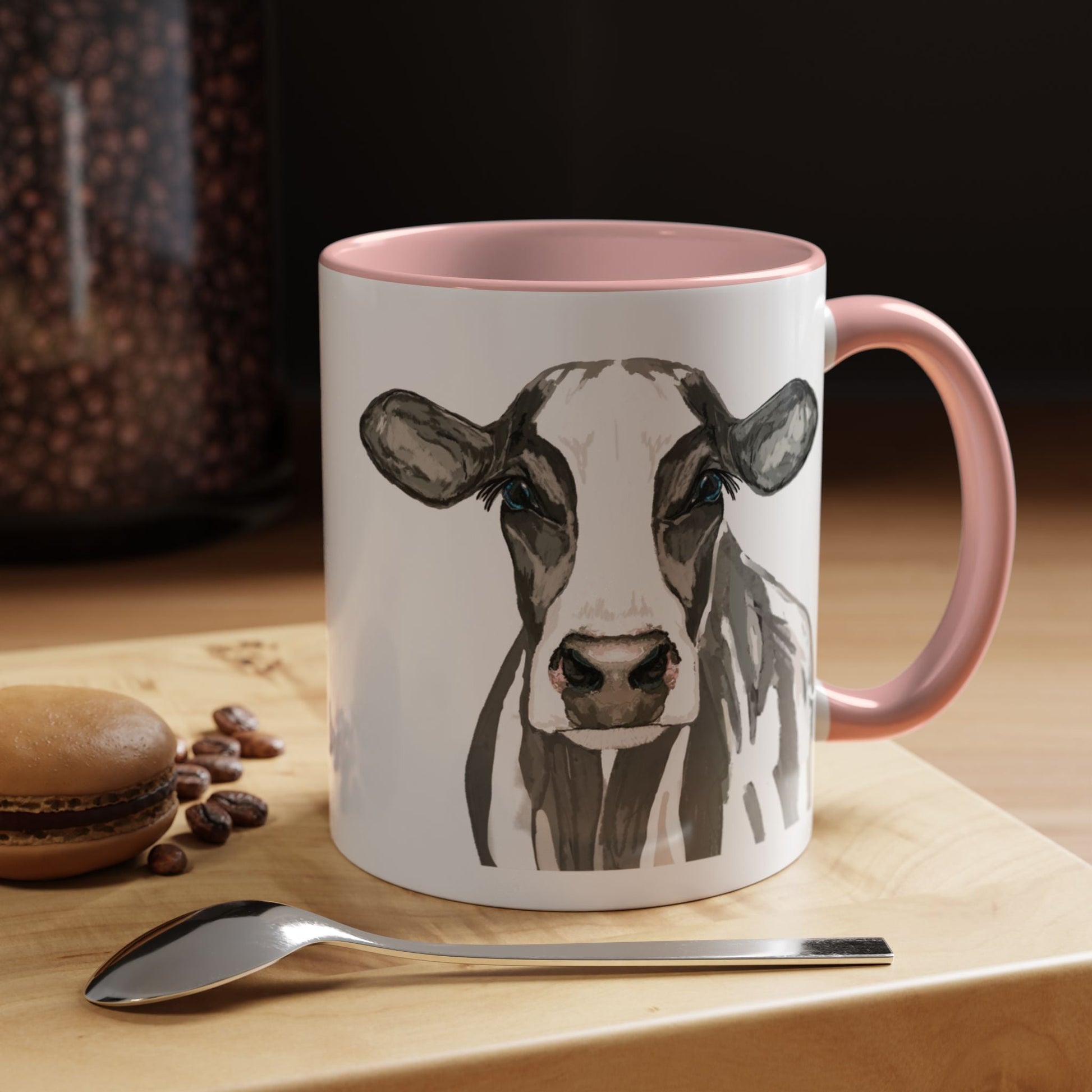 Farmhouse Cow Two Tone Ceramic Mug - 11oz & 15oz - Blue Cava