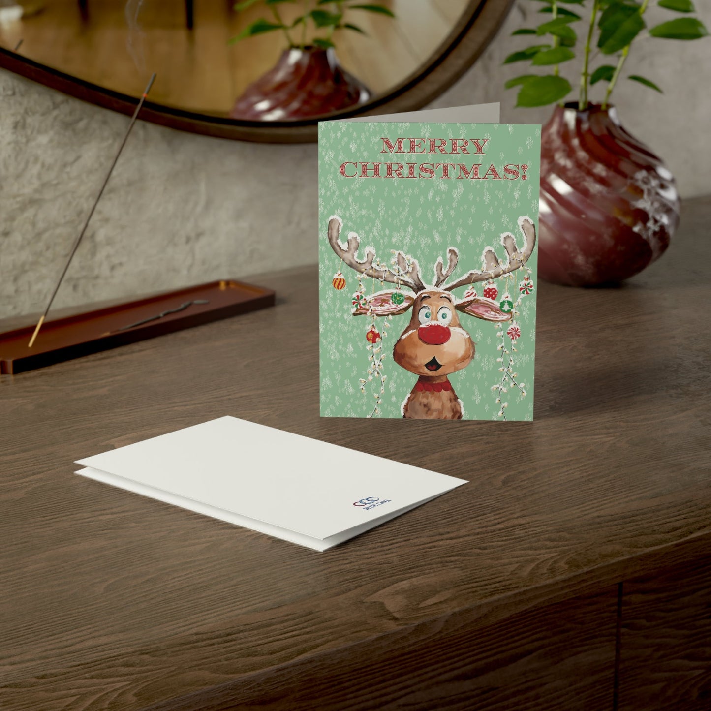 Festive Christmas Greeting Cards | Merry Christmas Designs | Holiday Cards Set | 1 - 50 pcs Options - Blue Cava