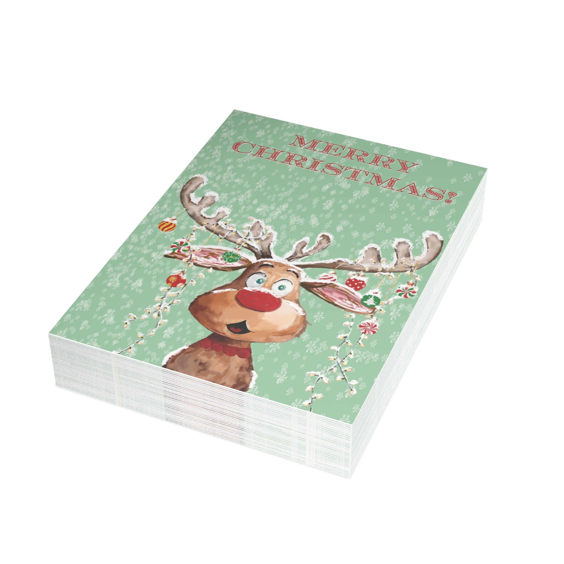 Festive Christmas Greeting Cards | Merry Christmas Designs | Holiday Cards Set | 1 - 50 pcs Options - Blue Cava