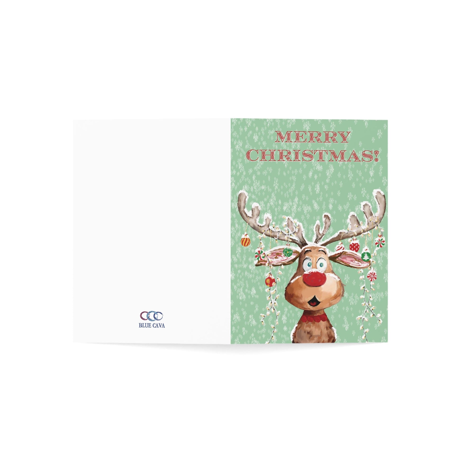 Festive Christmas Greeting Cards | Merry Christmas Designs | Holiday Cards Set | 1 - 50 pcs Options - Blue Cava