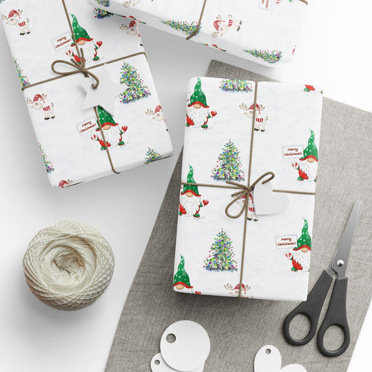 Festive Christmas Wrapping Paper, Eco - Friendly Gift Wrap - Blue Cava