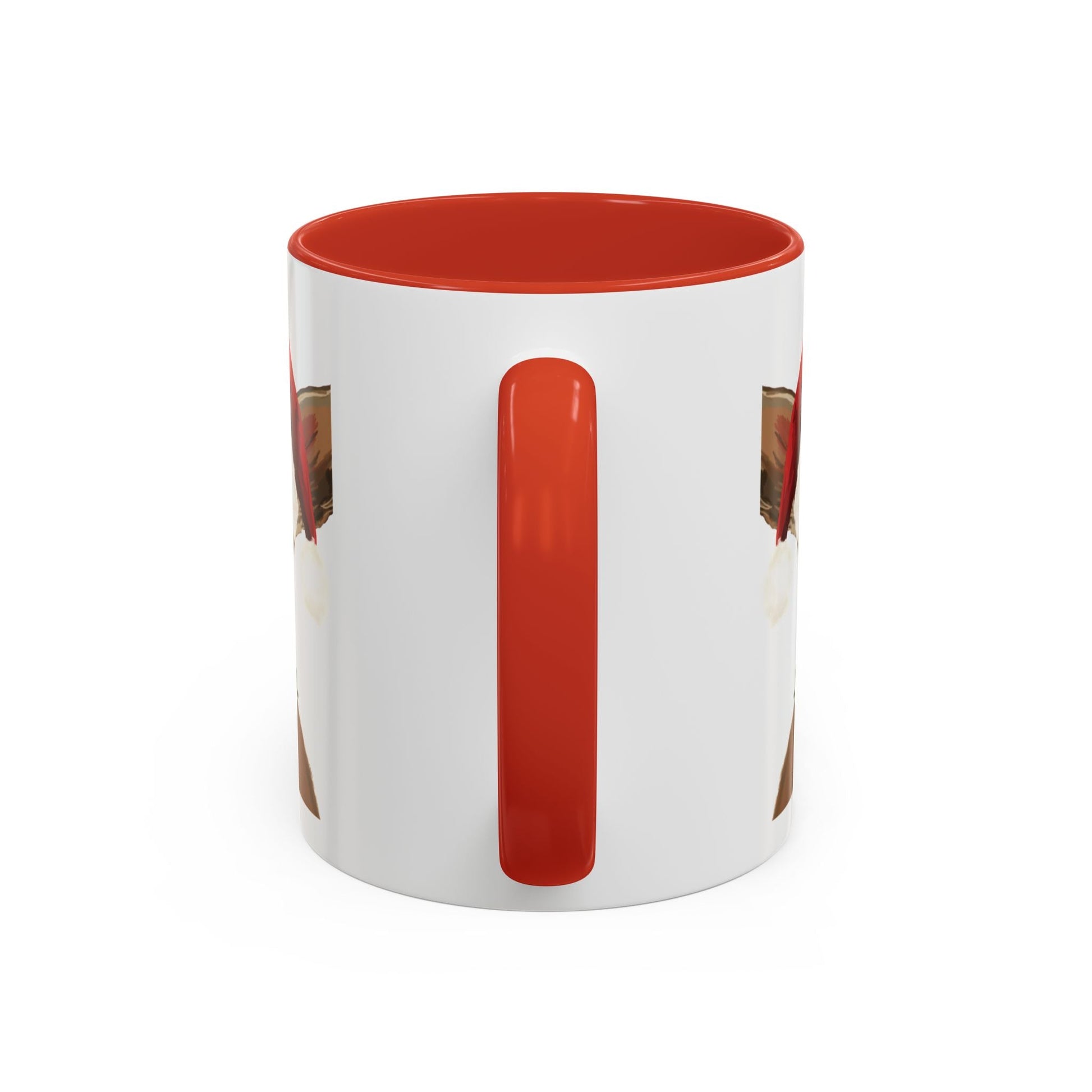 Festive Reindeer Two Tone Ceramic Mug - Holiday Mug - Blue Cava
