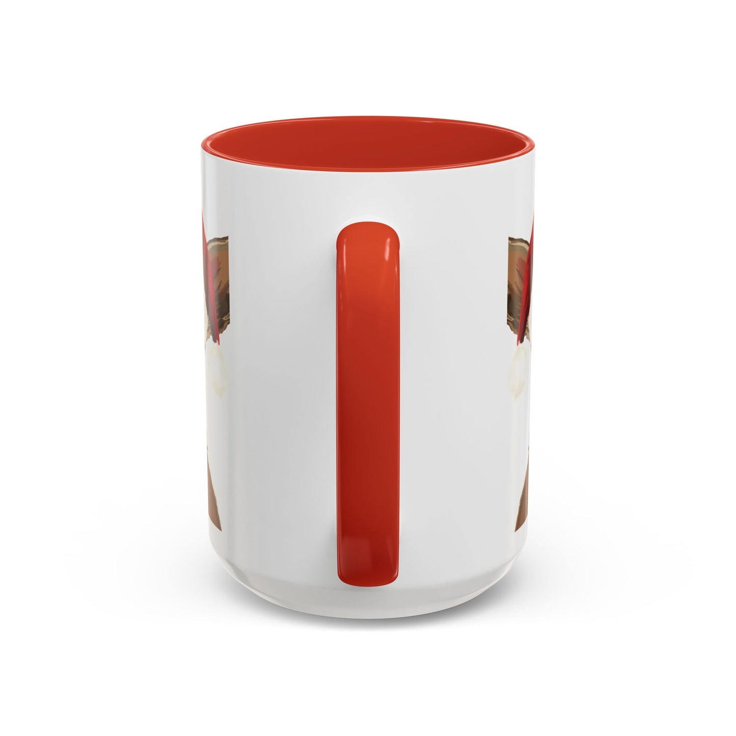Festive Reindeer Two Tone Ceramic Mug - Holiday Mug - Blue Cava