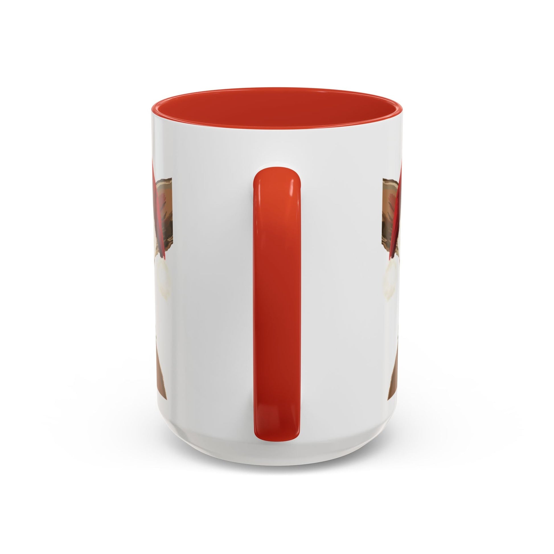 Festive Reindeer Two Tone Ceramic Mug - Holiday Mug - Blue Cava