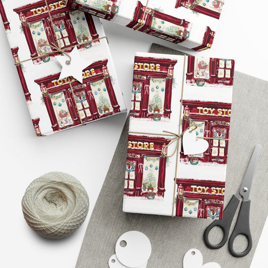 Festive Toy Store Gift Wrap Papers - Eco Friendly - Blue Cava