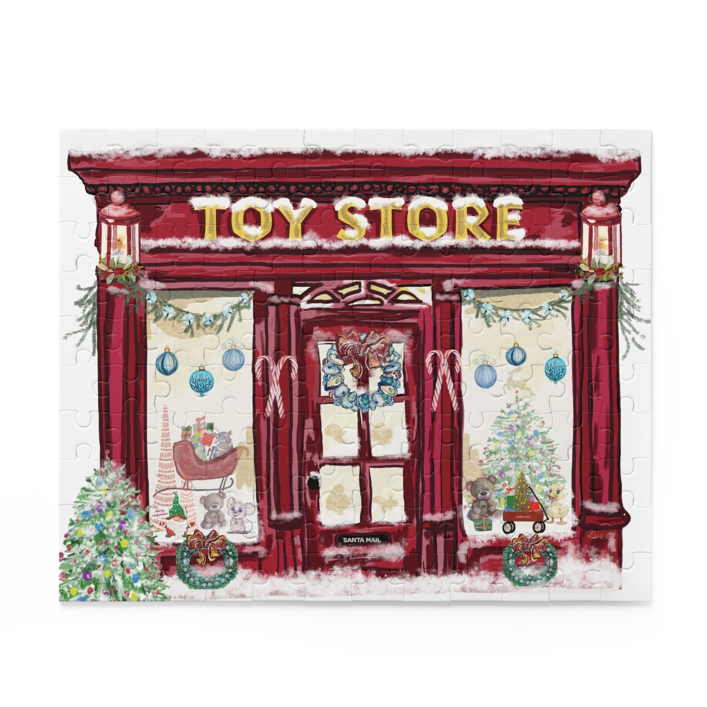Festive Toy Store Puzzle | Holiday Family Fun - Blue Cava