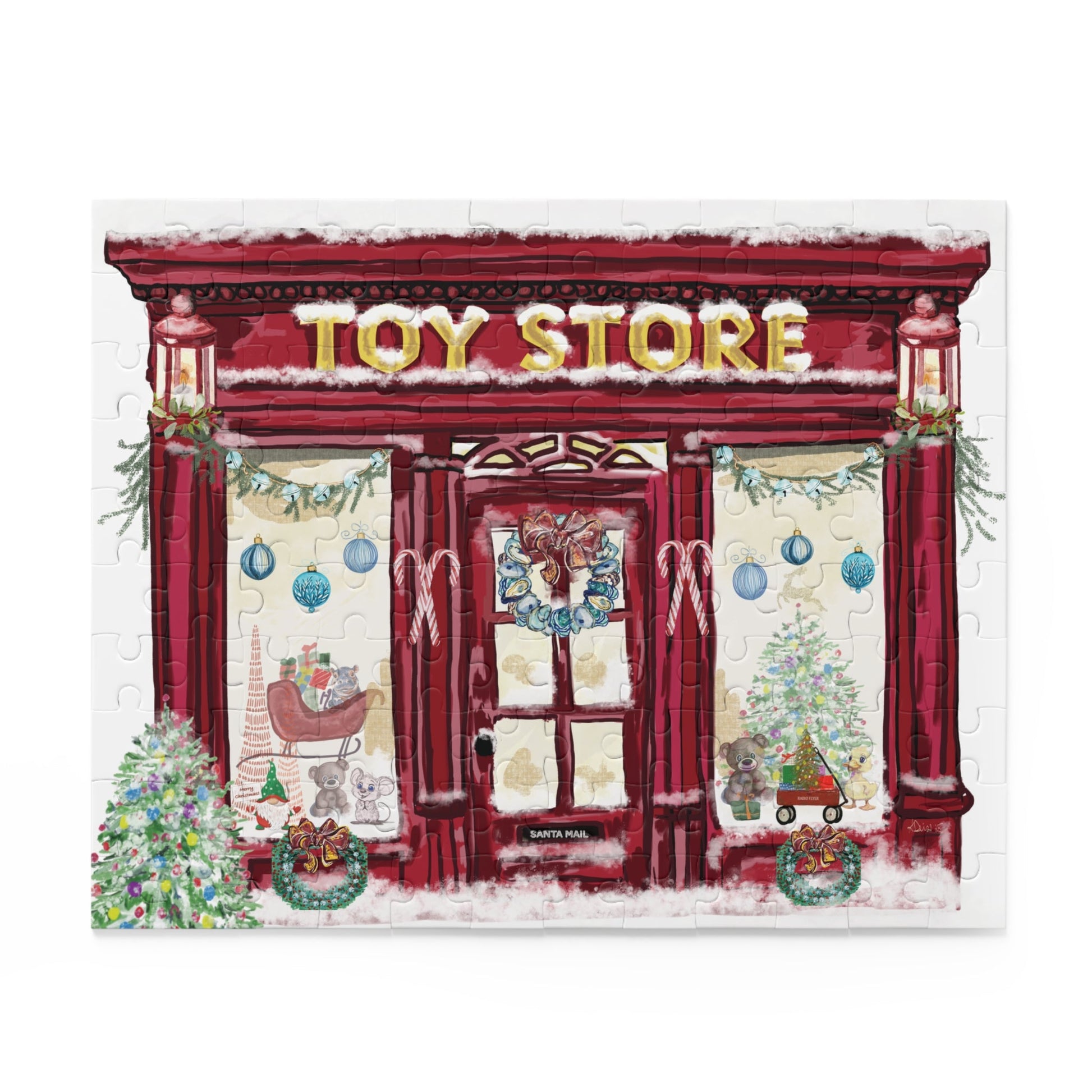 Festive Toy Store Puzzle | Holiday Family Fun - Blue Cava