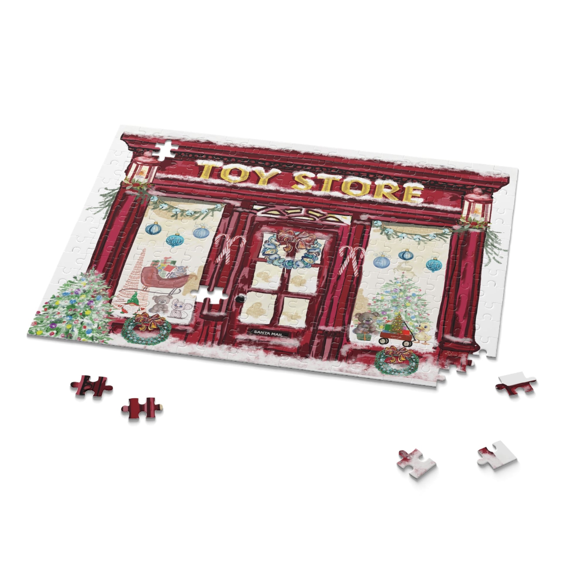 Festive Toy Store Puzzle | Holiday Family Fun - Blue Cava