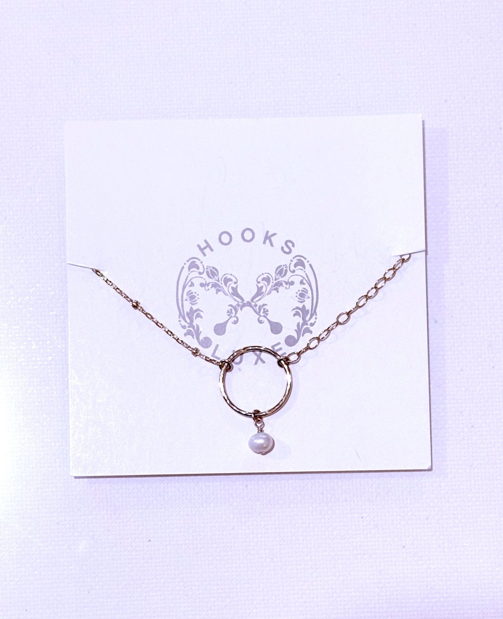Hammered Circle Charm Bracelets - Hooks and Luxe - Blue Cava