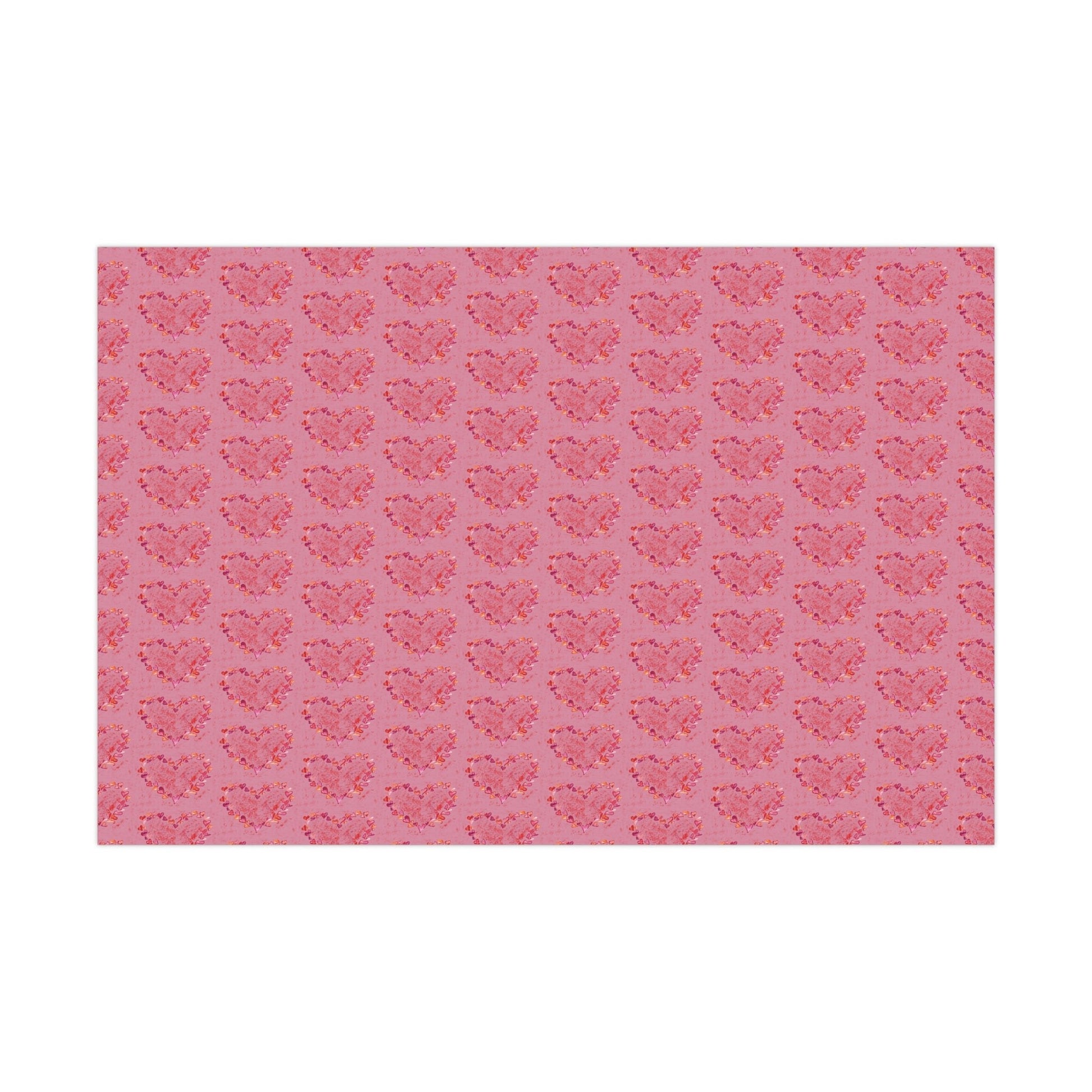 Heart of Hearts Gift Wrap Papers - Blue Cava