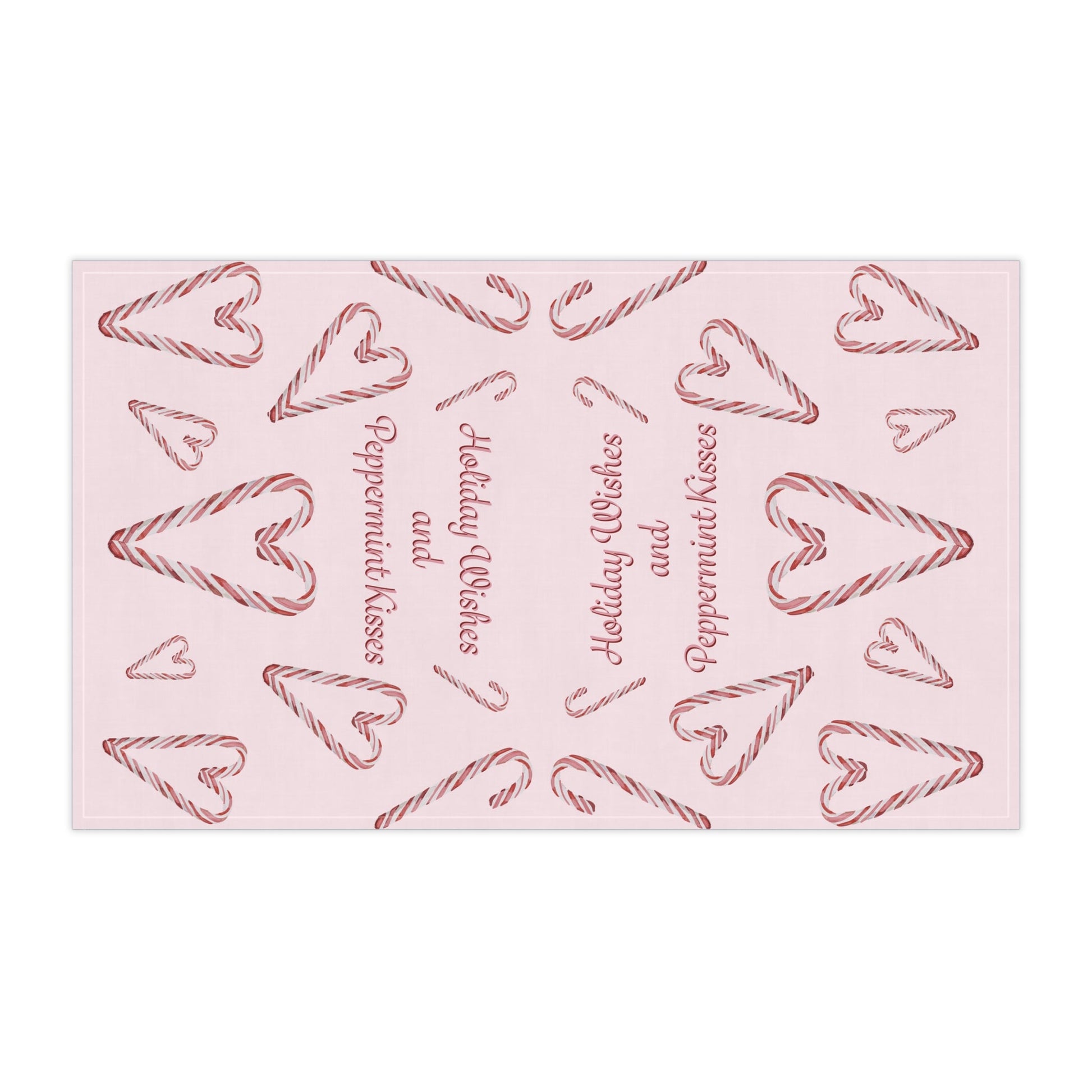 Holiday Wishes and Candy Cane Kisses Tea Towels - Blue Cava