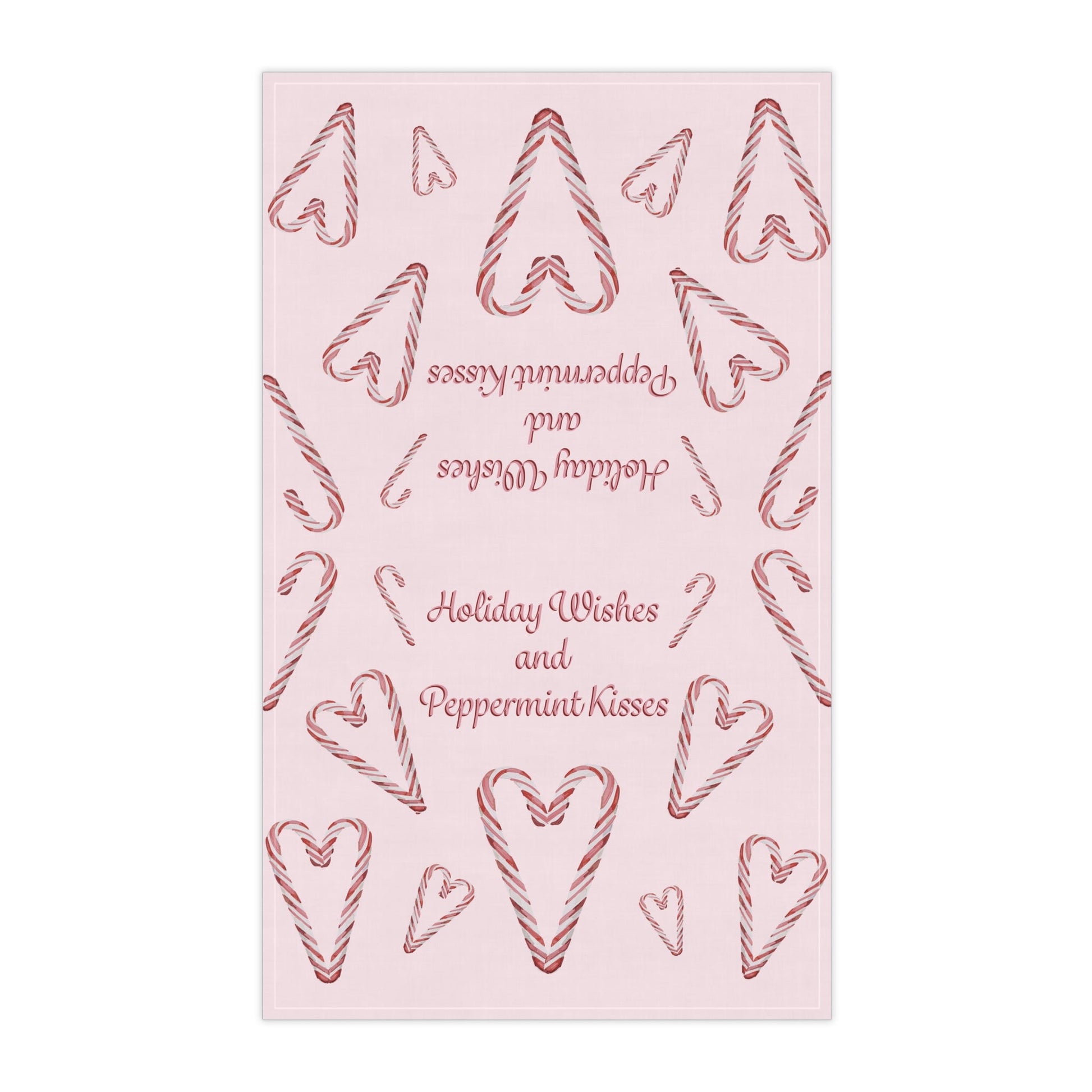 Holiday Wishes and Candy Cane Kisses Tea Towels - Blue Cava