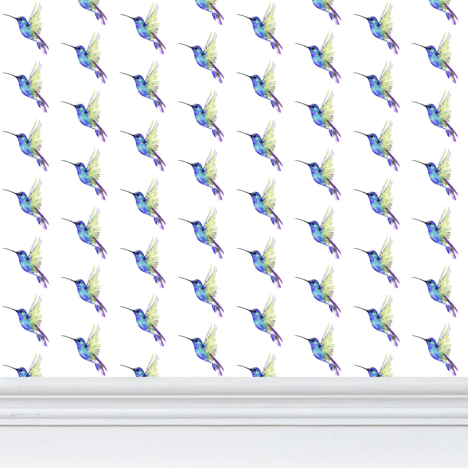 Hummingbird Premium Wallpaper - Blue Cava