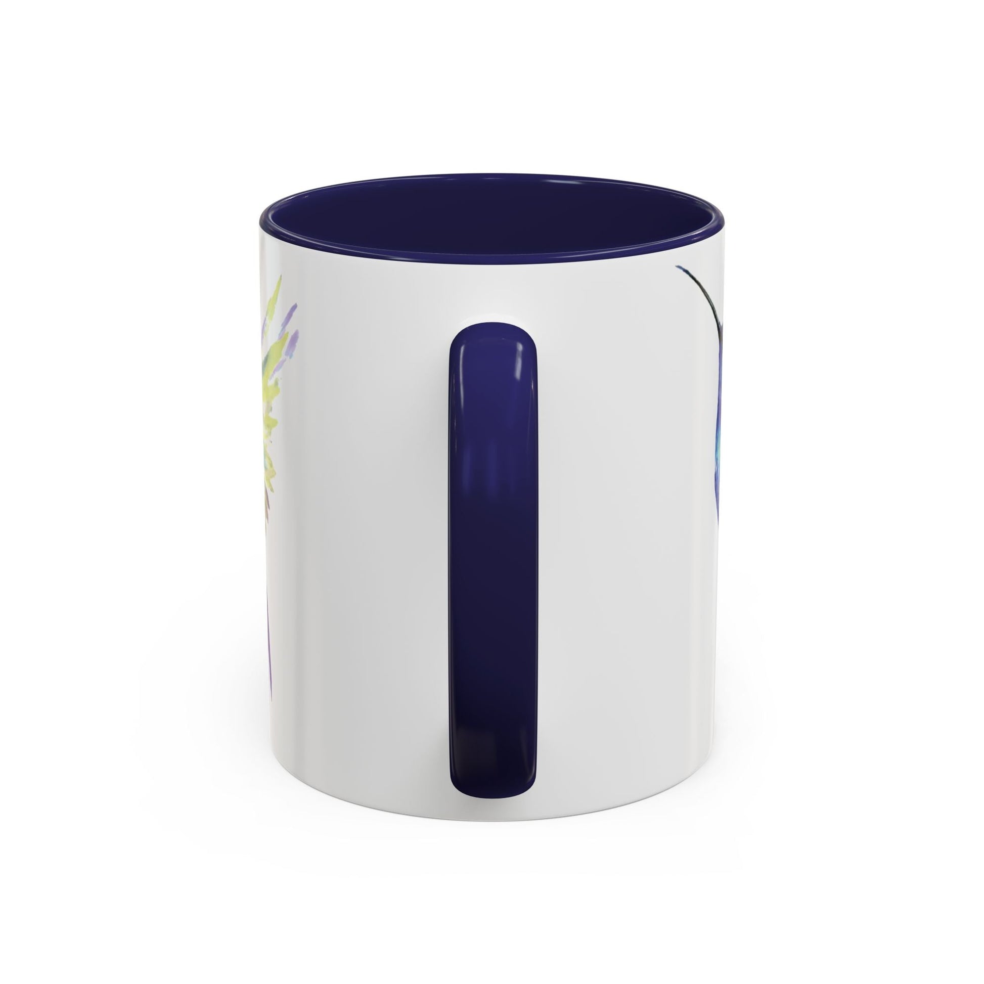 Hummingbird Two Tone Ceramic Mug - 11oz & 15oz - Blue Cava