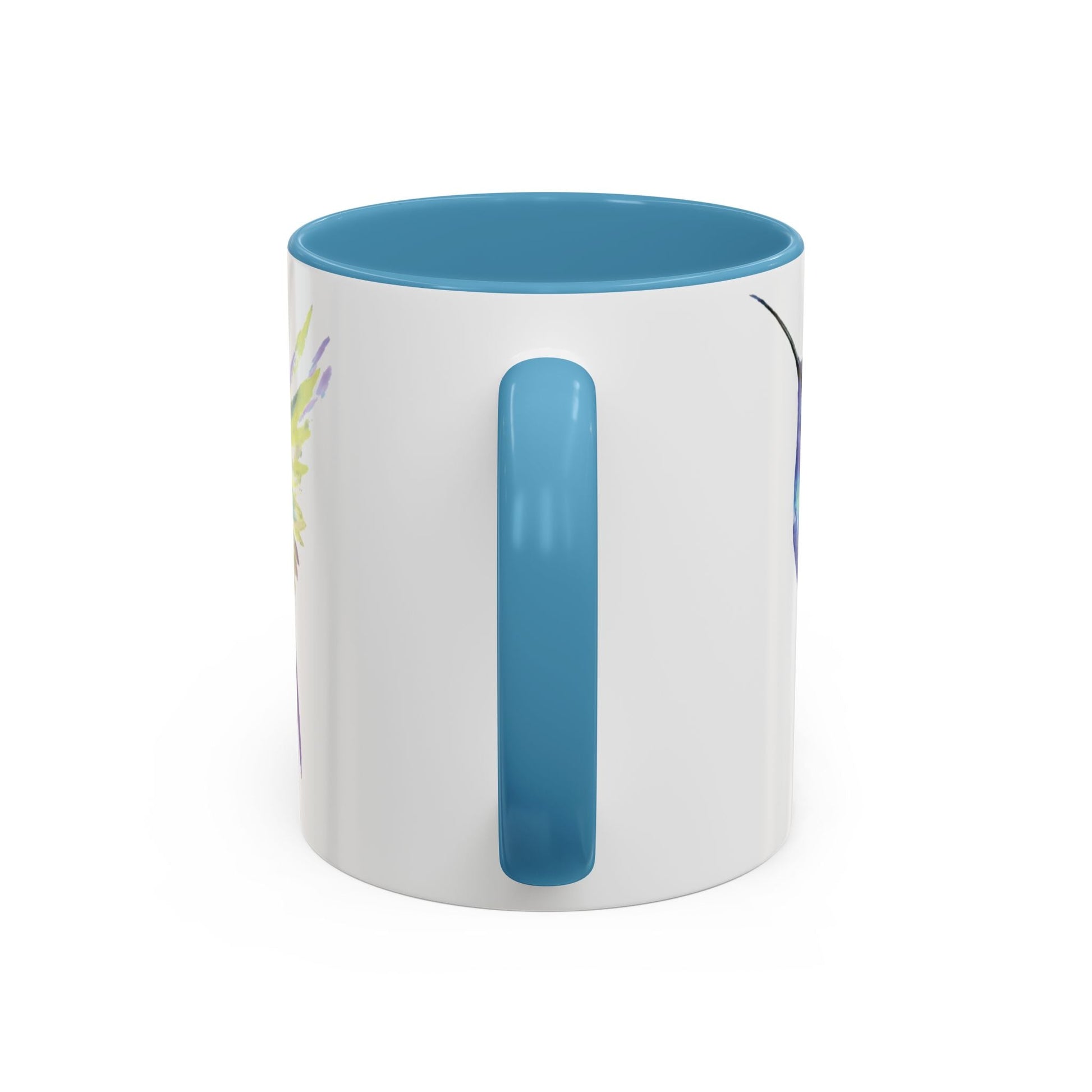 Hummingbird Two Tone Ceramic Mug - 11oz & 15oz - Blue Cava