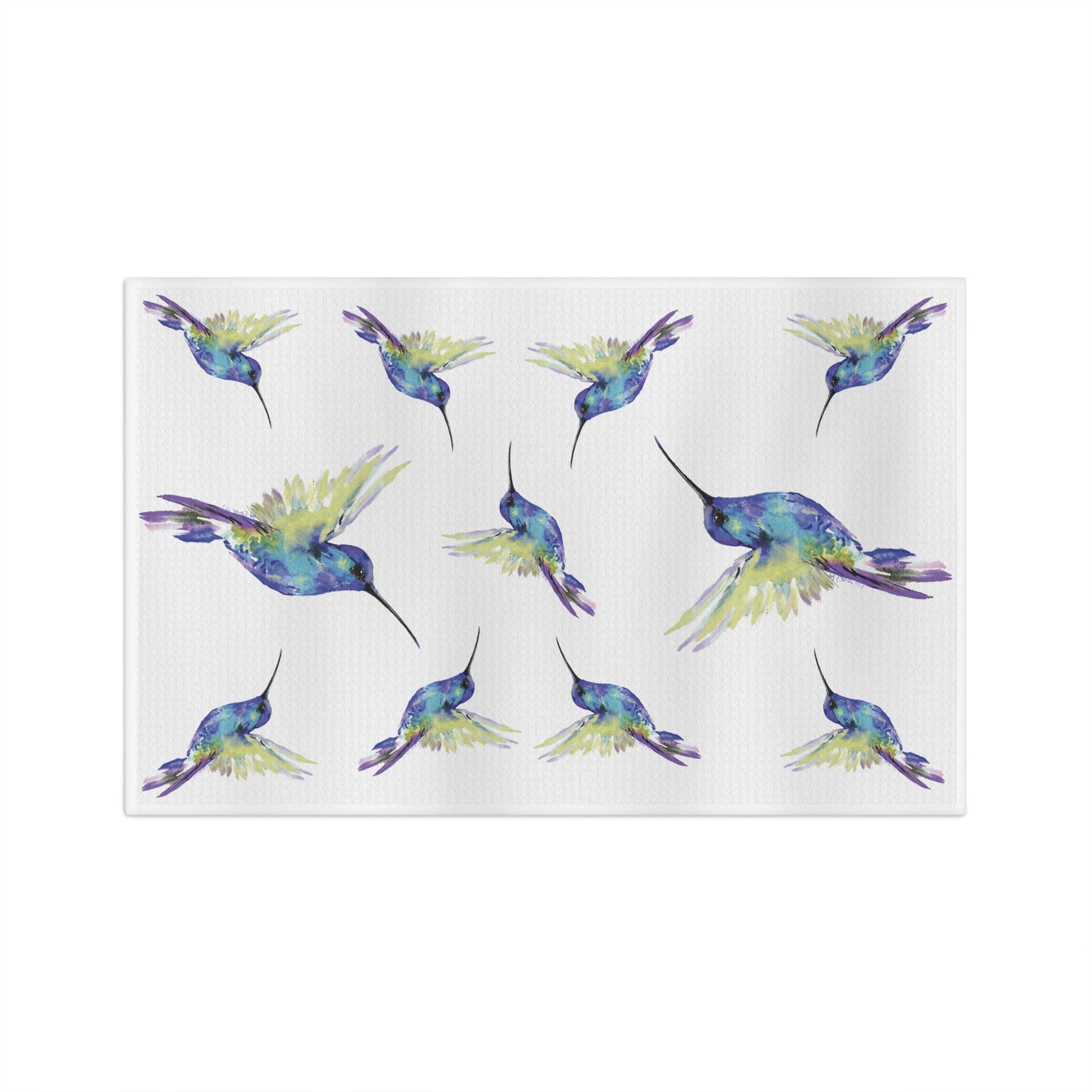 Hummingbirds Microfiber Microfiber Towel - Blue Cava