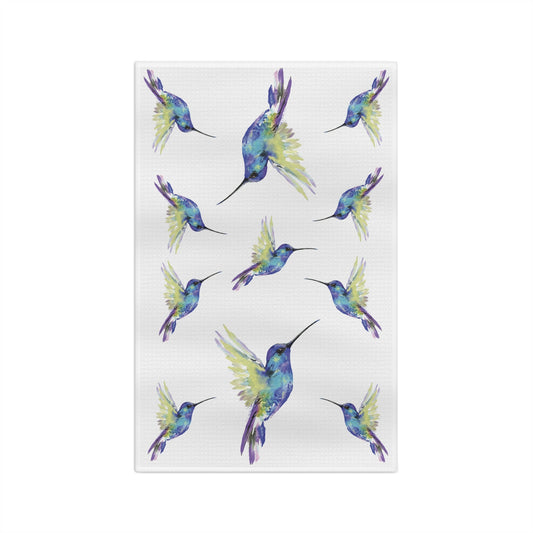 Hummingbirds Microfiber Microfiber Towel - Blue Cava