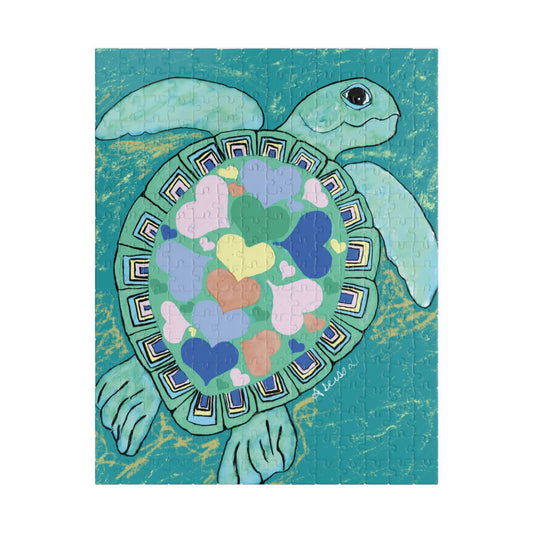 Love Sea Turtle Jigsaw Puzzles - Blue Cava