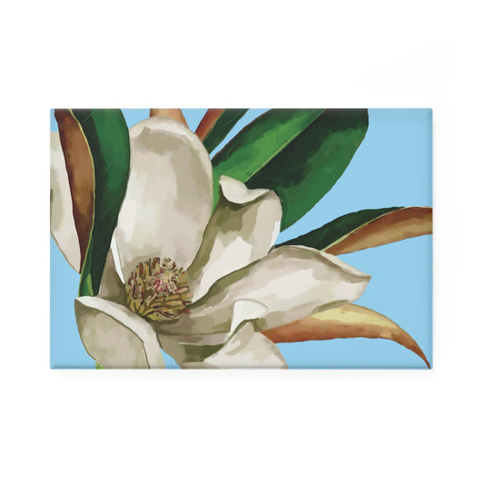 Magnolia Button Magnet, Rectangle (1 & 10 pcs) - Blue Cava