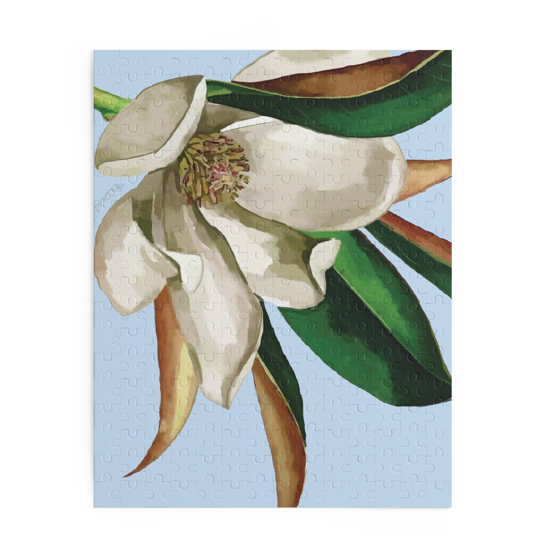 Magnolia Puzzle - 120, 252, 500 - Pieces - Blue Cava